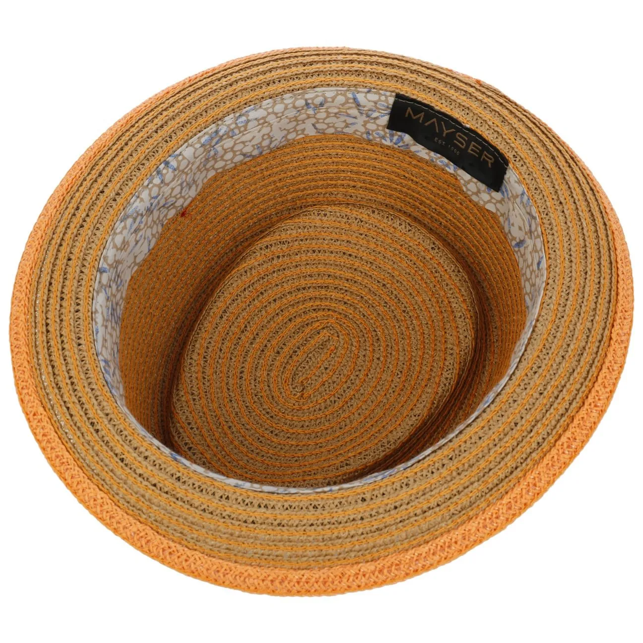 Mayser Hats Andy Orange Pork Pie Straw Hat by Mayser