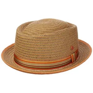 Mayser Hats Andy Orange Pork Pie Straw Hat by Mayser