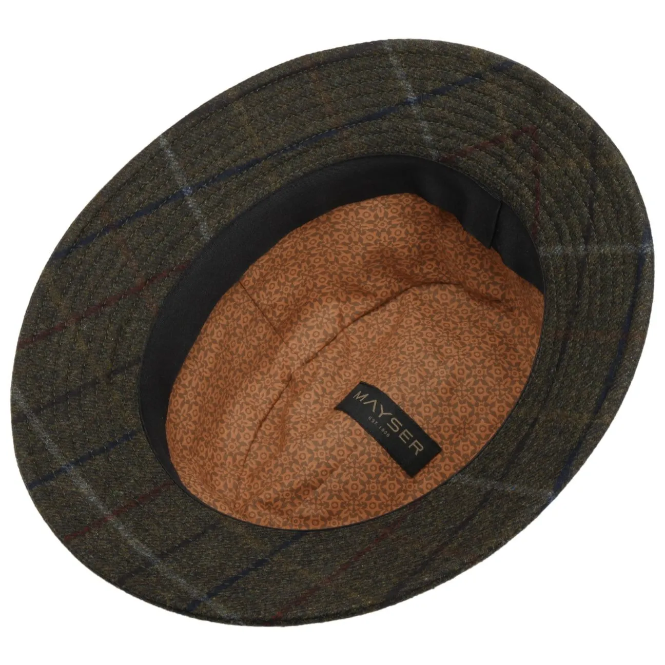 Mayser Hats Check Bucket Wool Hat by Mayser