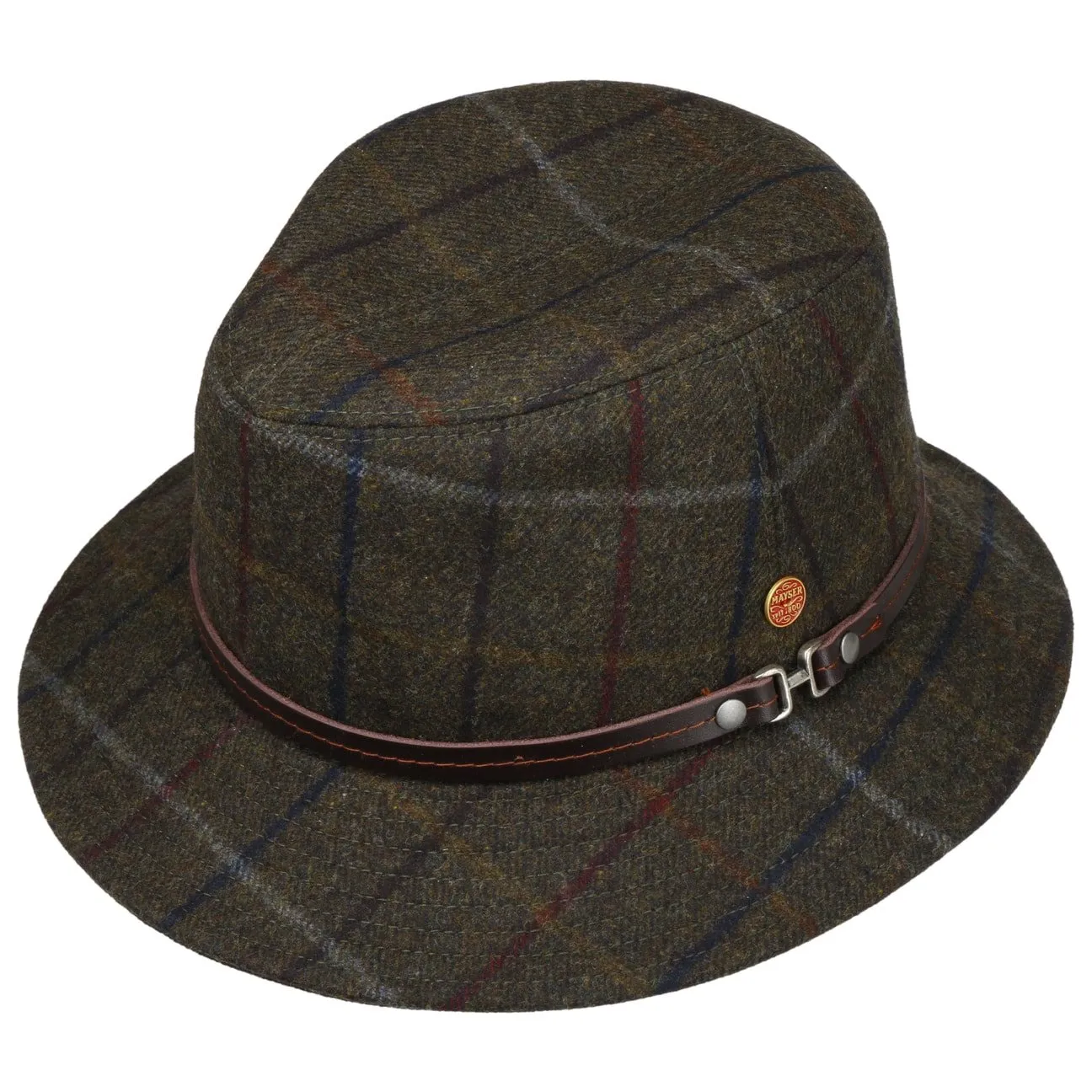 Mayser Hats Check Bucket Wool Hat by Mayser