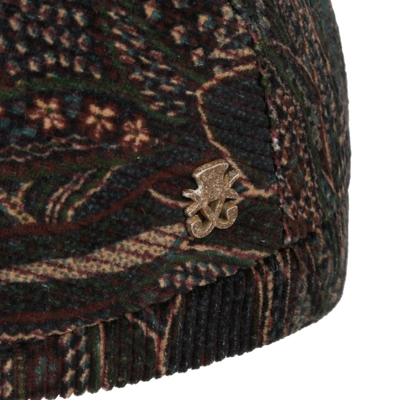 Mayser Hats Corduroy Paisley Flat Cap Zechbauer by Mayser