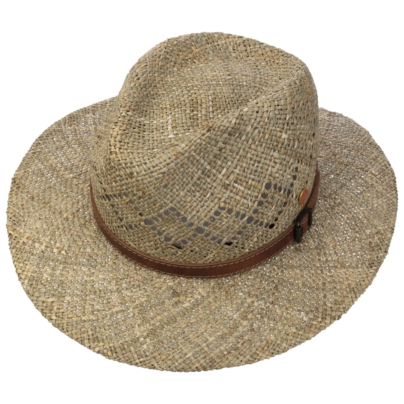 Mayser Hats Desco Seagrass Hat with Leather Band by Mayser
