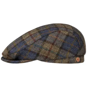 Mayser Hats Frankie Soft Check Shetland Flat Cap by Mayser