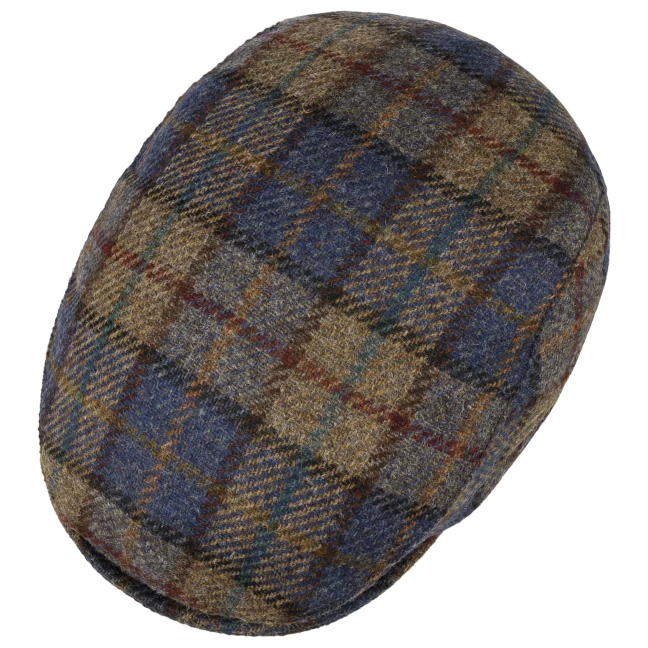 Mayser Hats Frankie Soft Check Shetland Flat Cap by Mayser