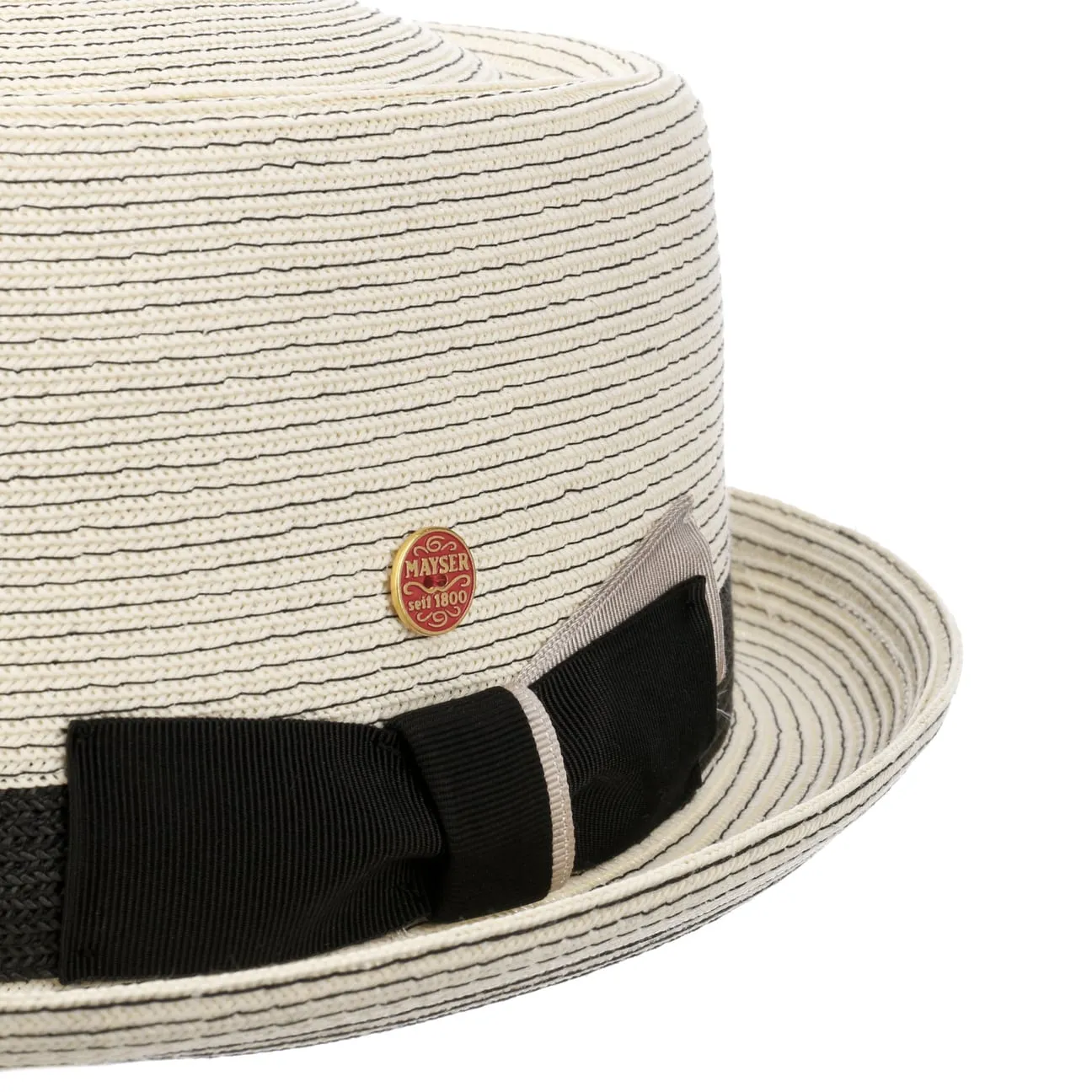 Mayser Hats Gareth Classic Pork Pie Straw Hat by Mayser
