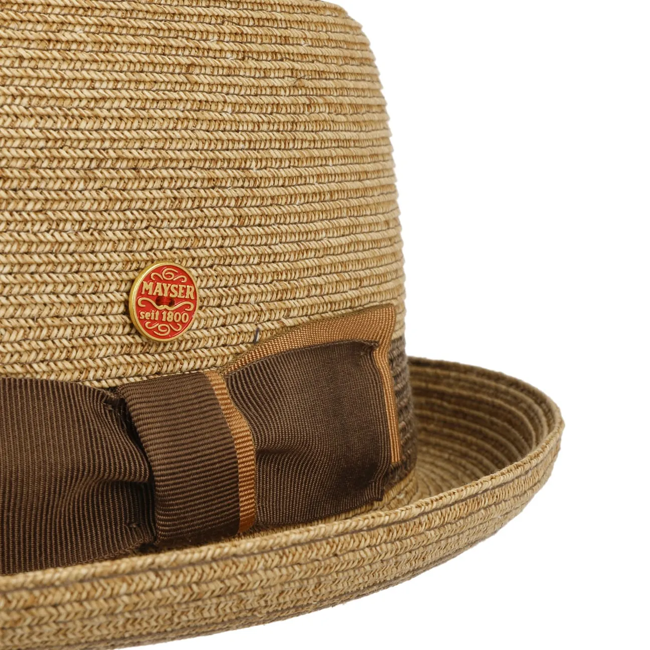 Mayser Hats Gareth Classic Pork Pie Straw Hat by Mayser