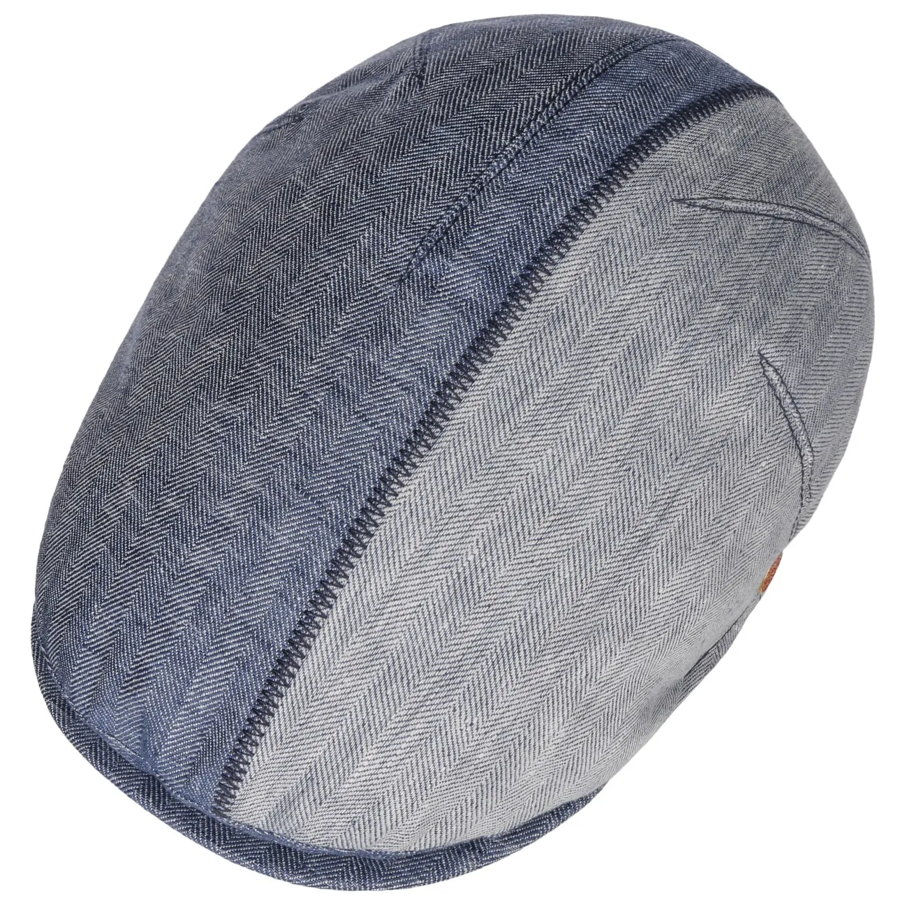 Mayser Hats Jasper Twotone Linen Flat Cap by Mayser