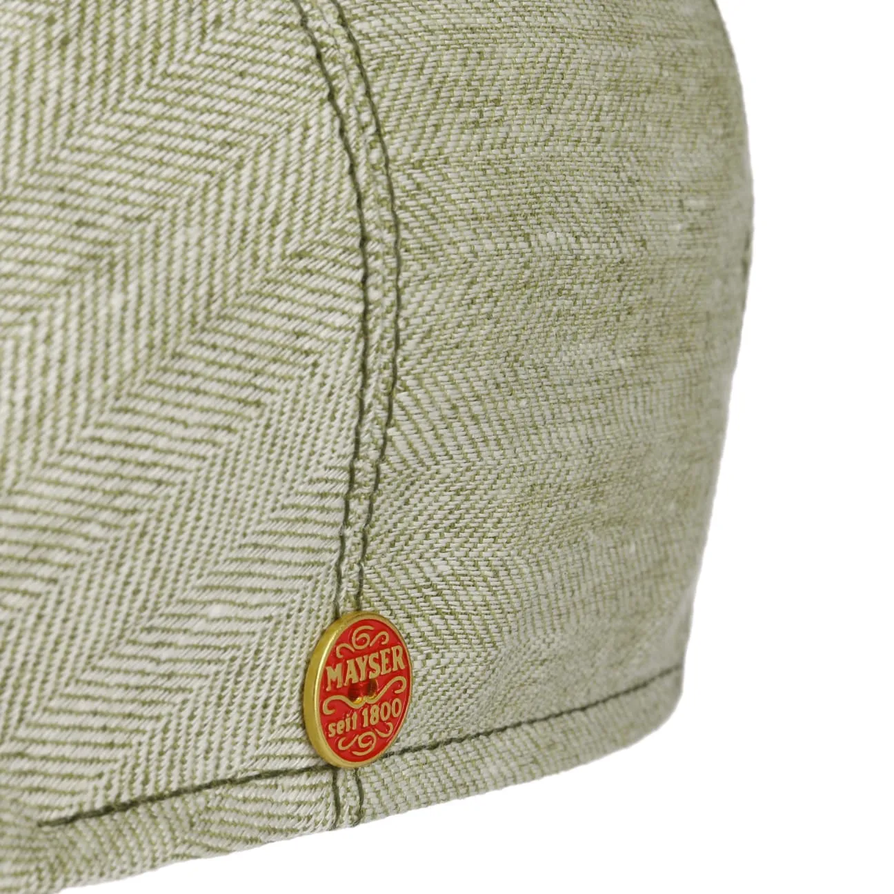 Mayser Hats Jasper Twotone Linen Flat Cap by Mayser