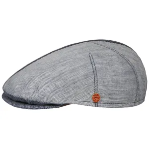 Mayser Hats Jasper Twotone Linen Flat Cap by Mayser
