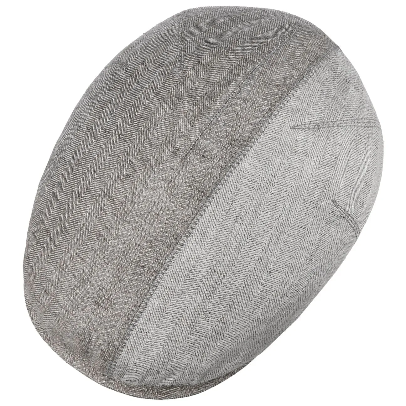 Mayser Hats Jasper Twotone Linen Flat Cap by Mayser
