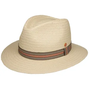 Mayser Hats Mathis Striped Band Straw Hat by Mayser