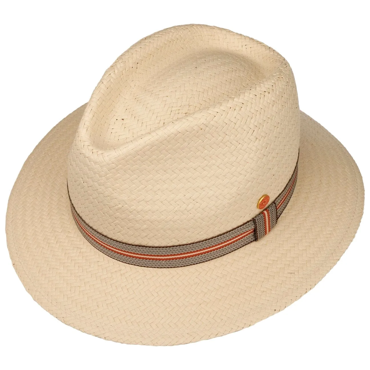 Mayser Hats Mathis Striped Band Straw Hat by Mayser