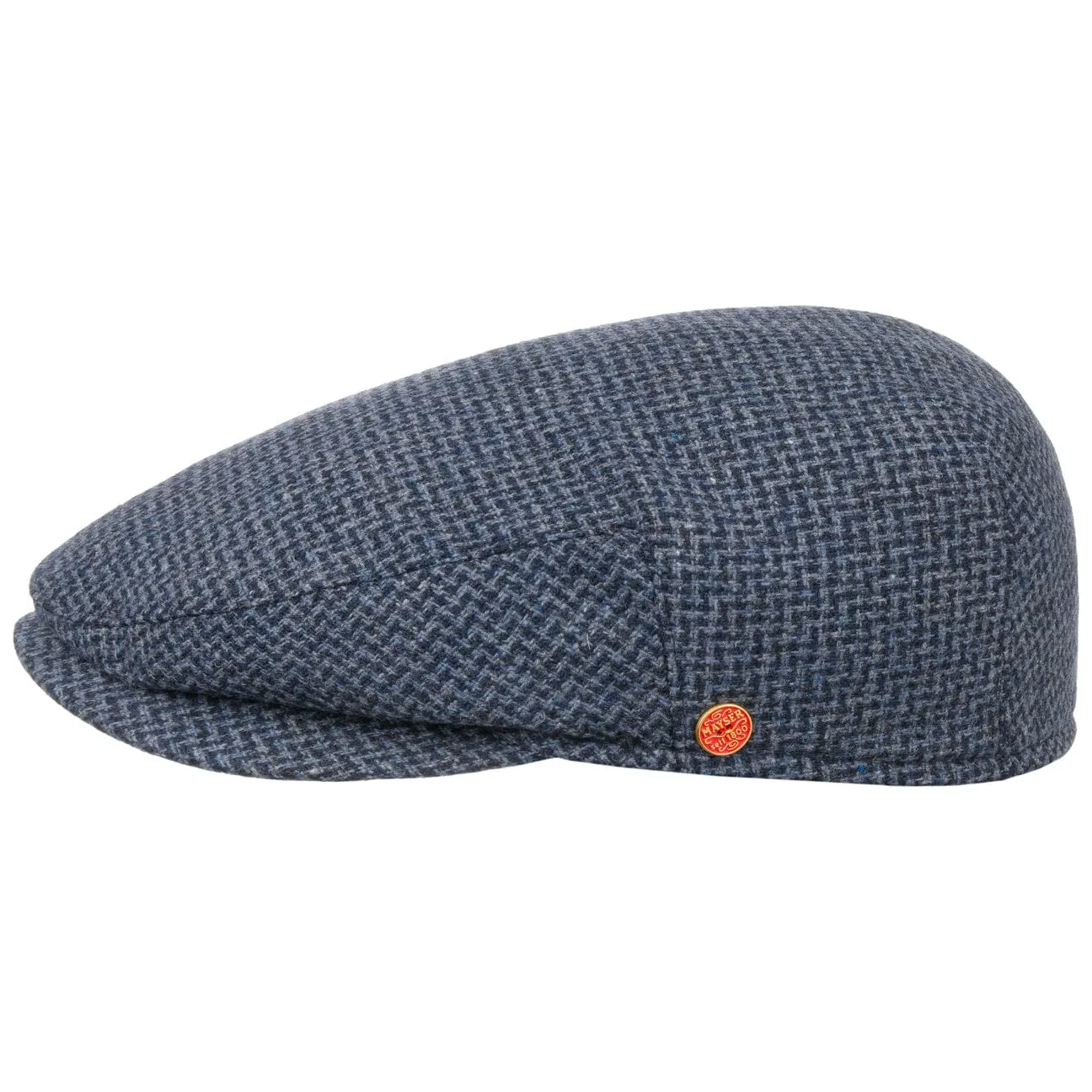 Mayser Hats Merlino Zigzag Flat Cap with Ear Flaps by Mayser