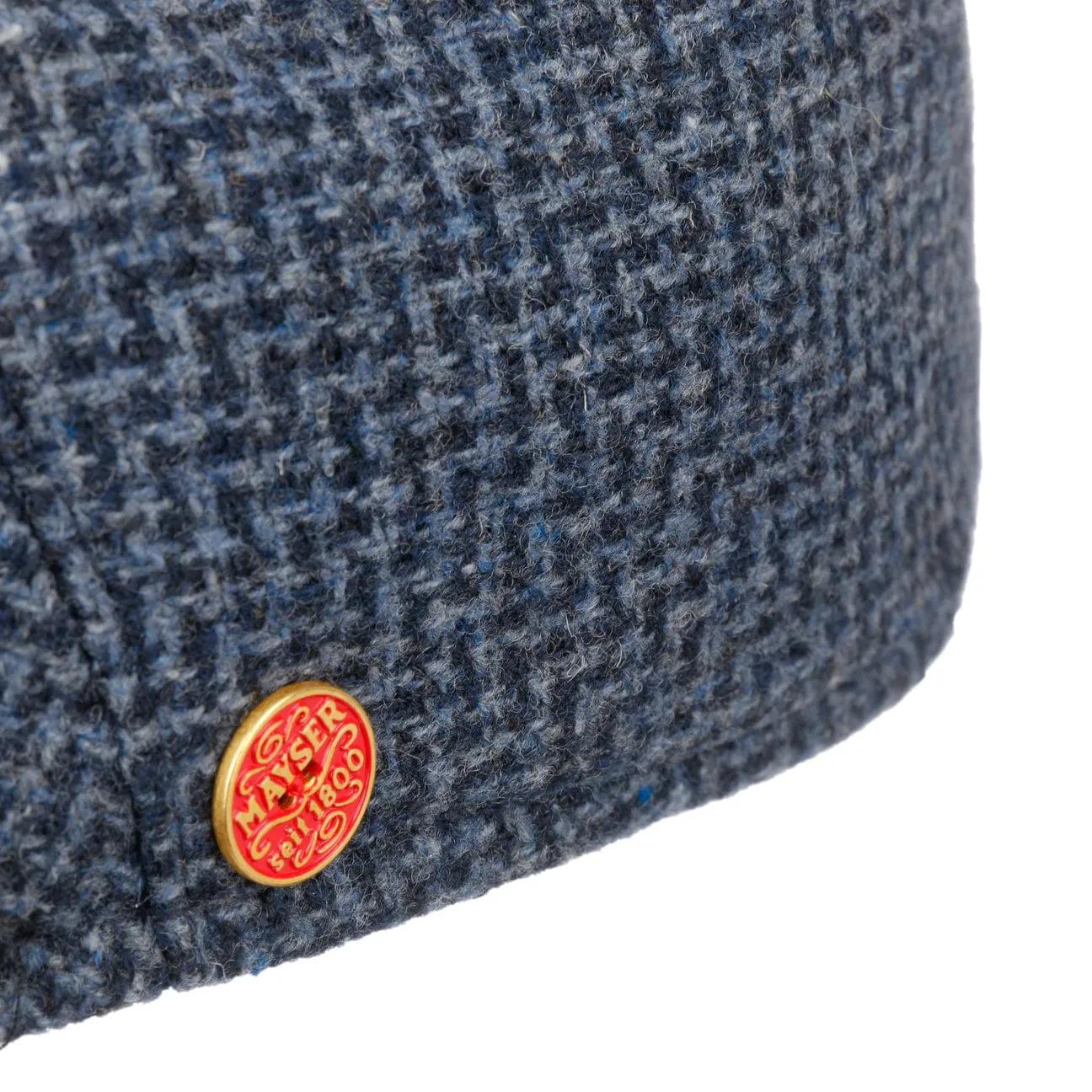 Mayser Hats Merlino Zigzag Flat Cap with Ear Flaps by Mayser
