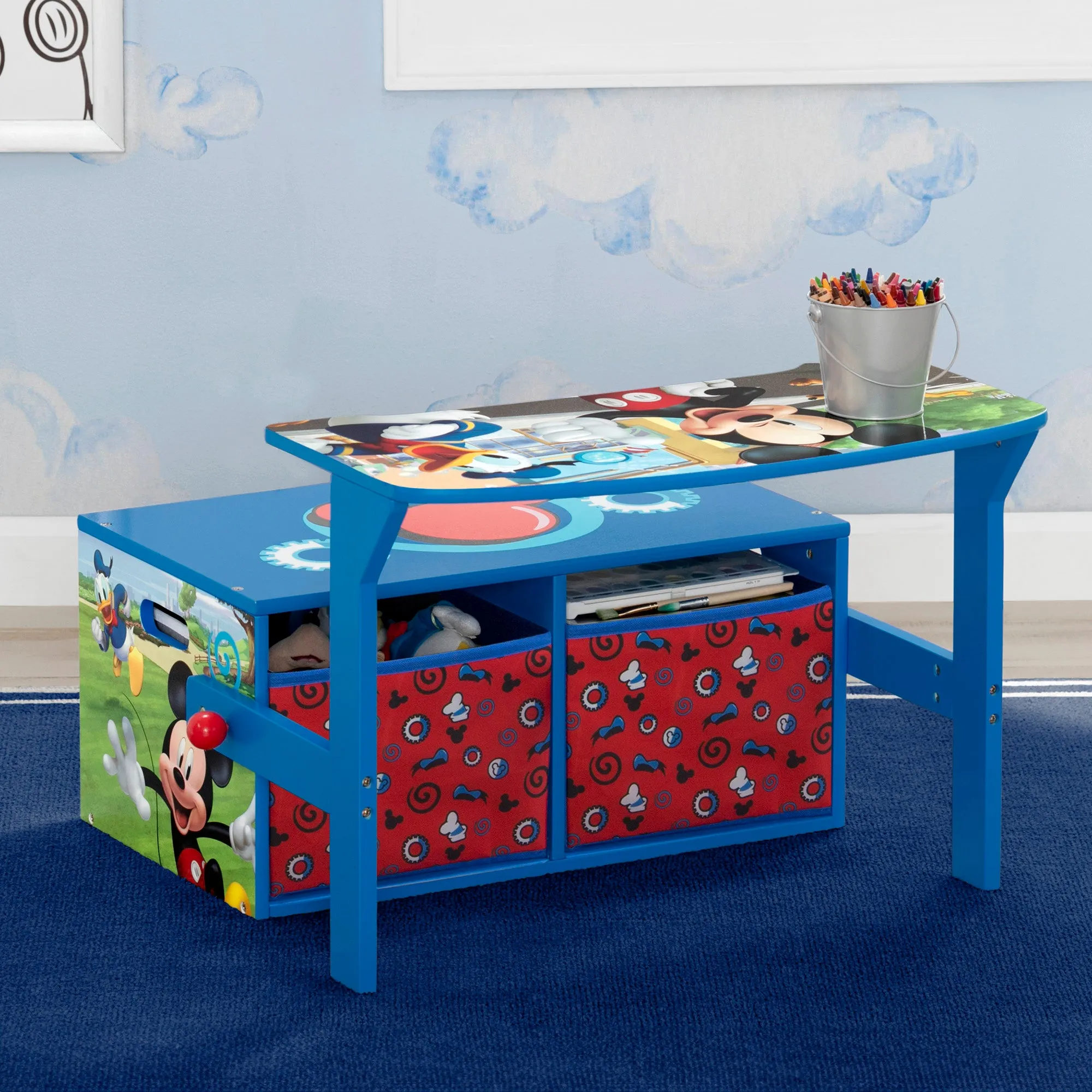 Mickey Mouse Activity Bench Babykids_Delta Children_Toy Storage & Bookshelves