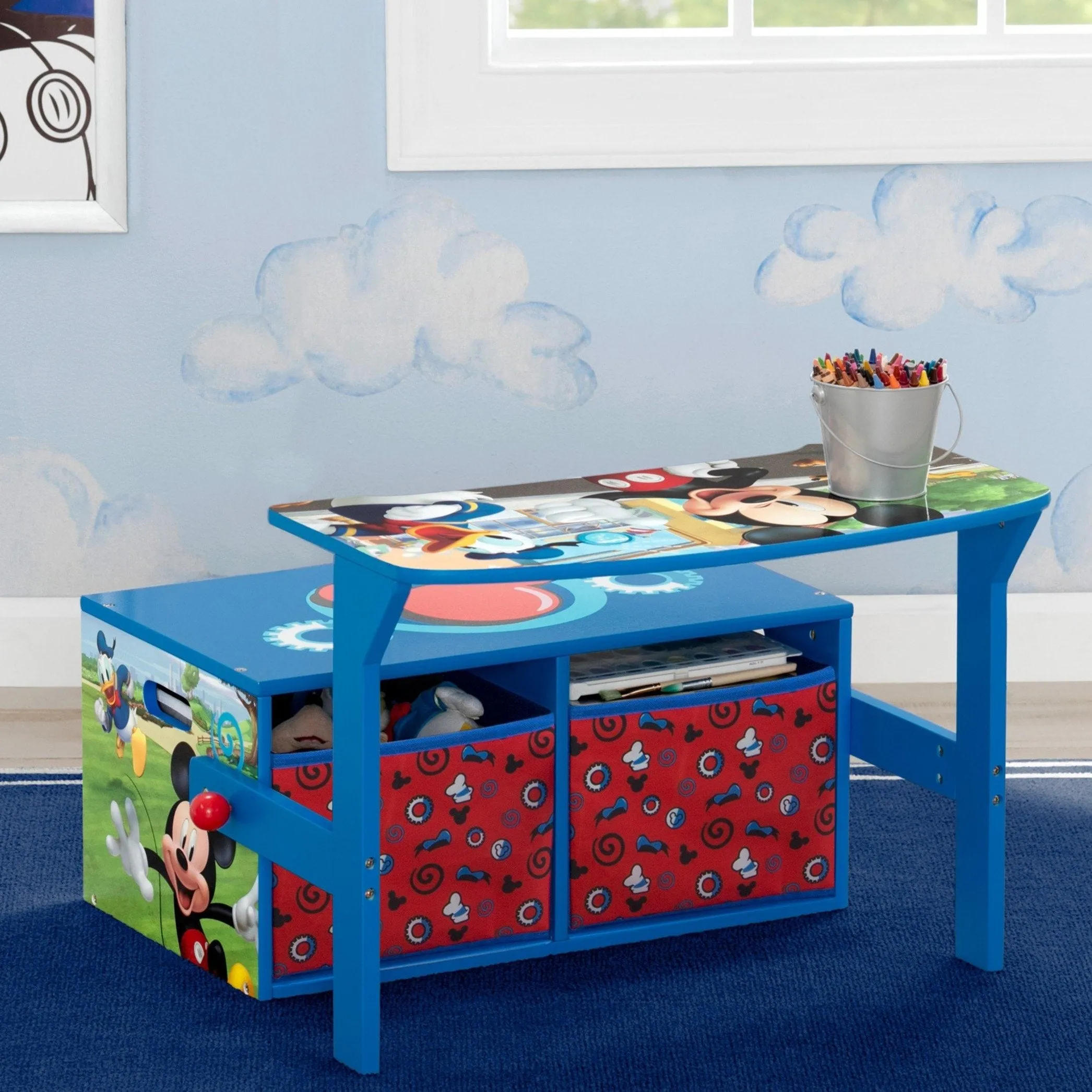 Mickey Mouse Activity Bench Babykids_Delta Children_Toy Storage & Bookshelves