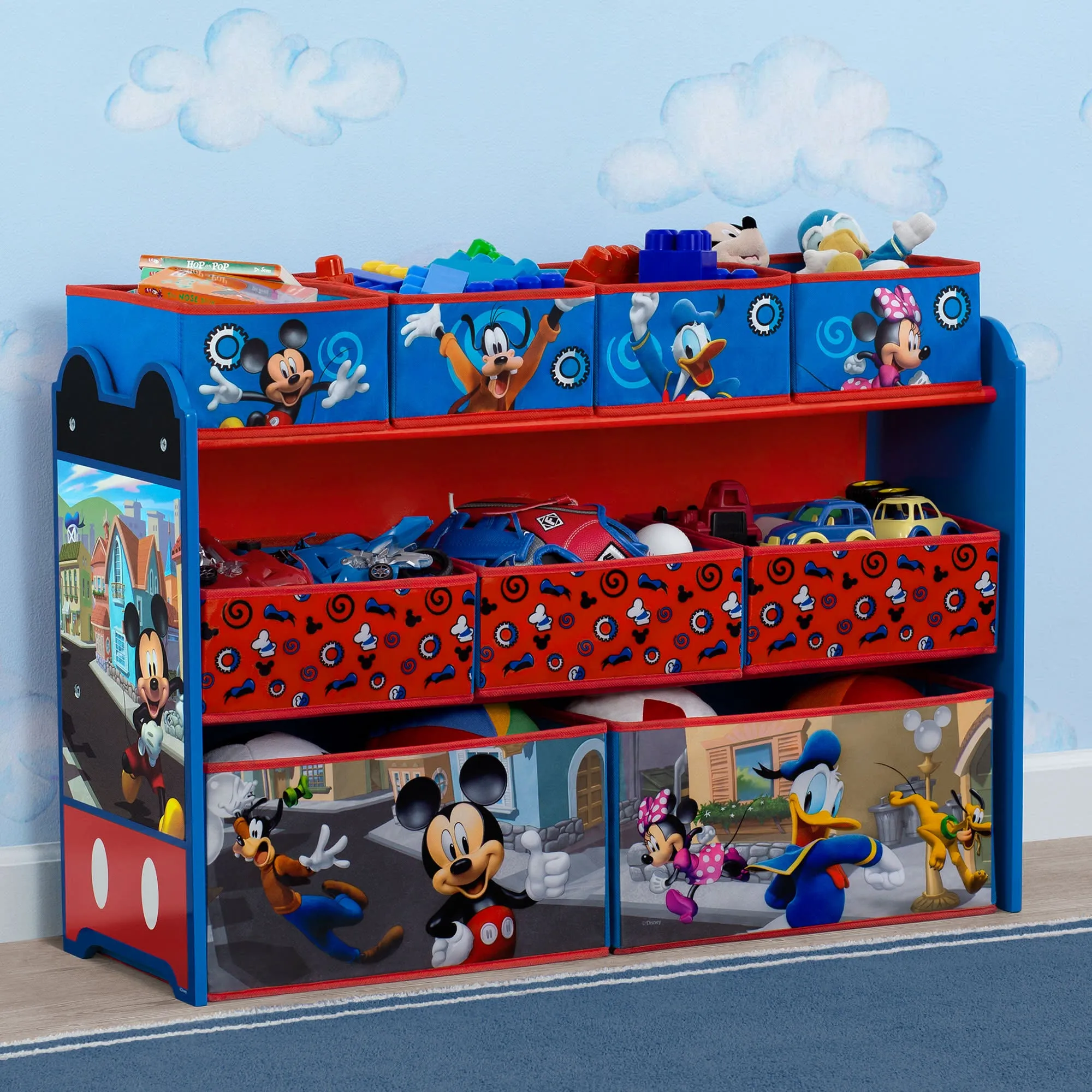 Mickey Mouse Deluxe 9 Bin Design and Store Toy Organizer Babykids_Delta Children_Toy Storage & Bookshelves