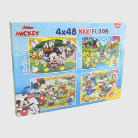 Mickey Mouse Puzzle 4x48 Pieces 2 In 1