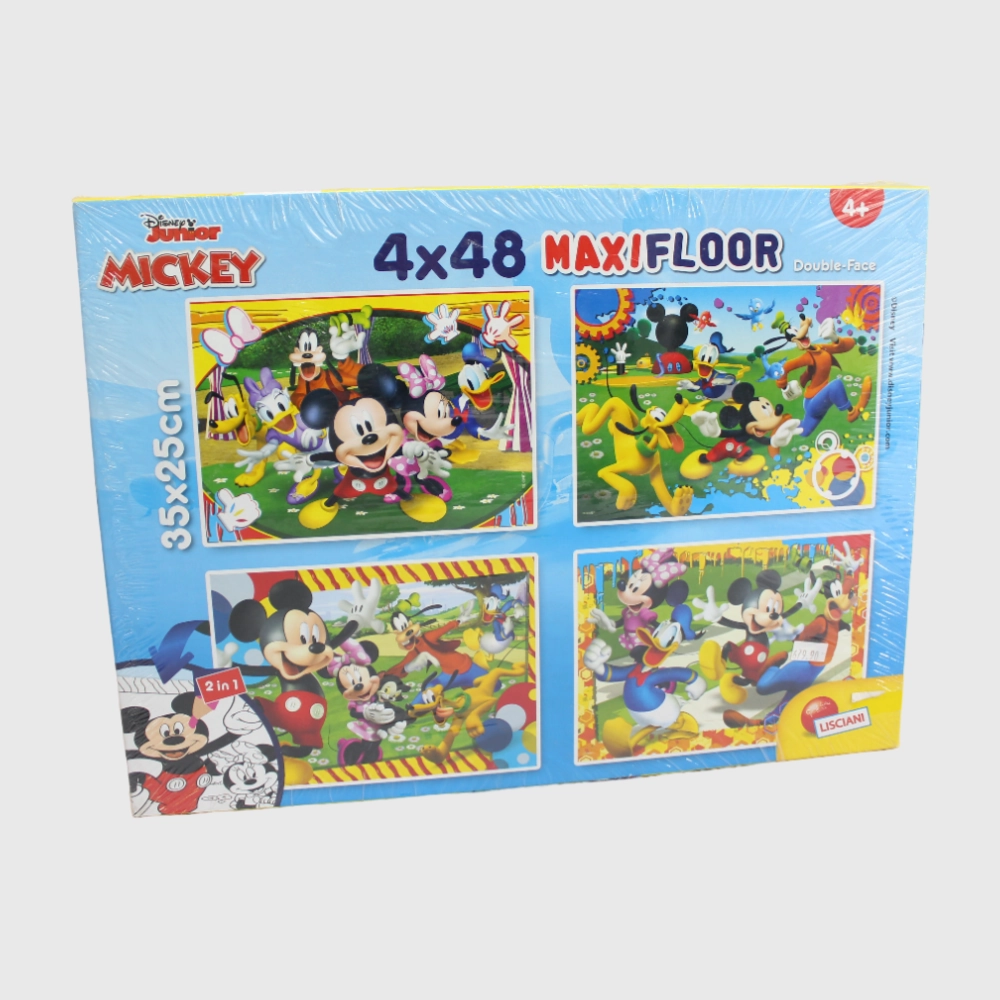 Mickey Mouse Puzzle 4x48 Pieces 2 In 1