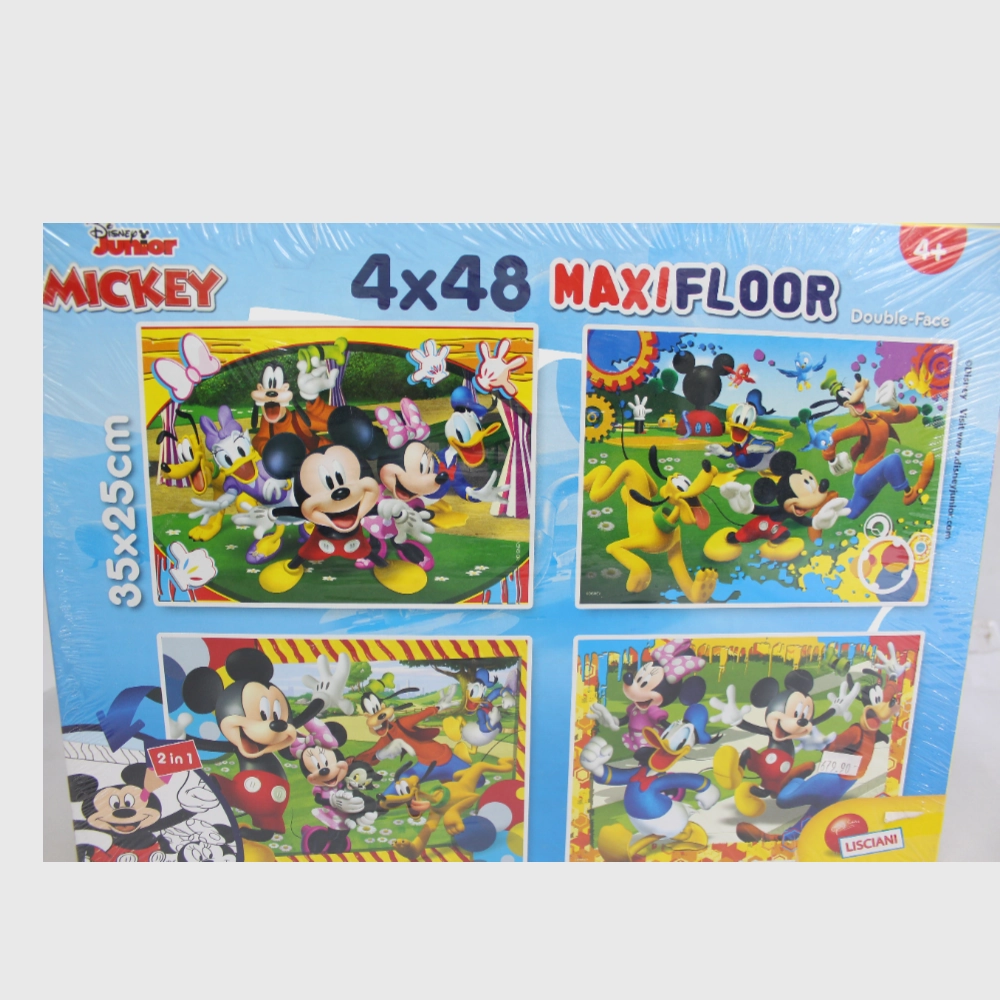 Mickey Mouse Puzzle 4x48 Pieces 2 In 1