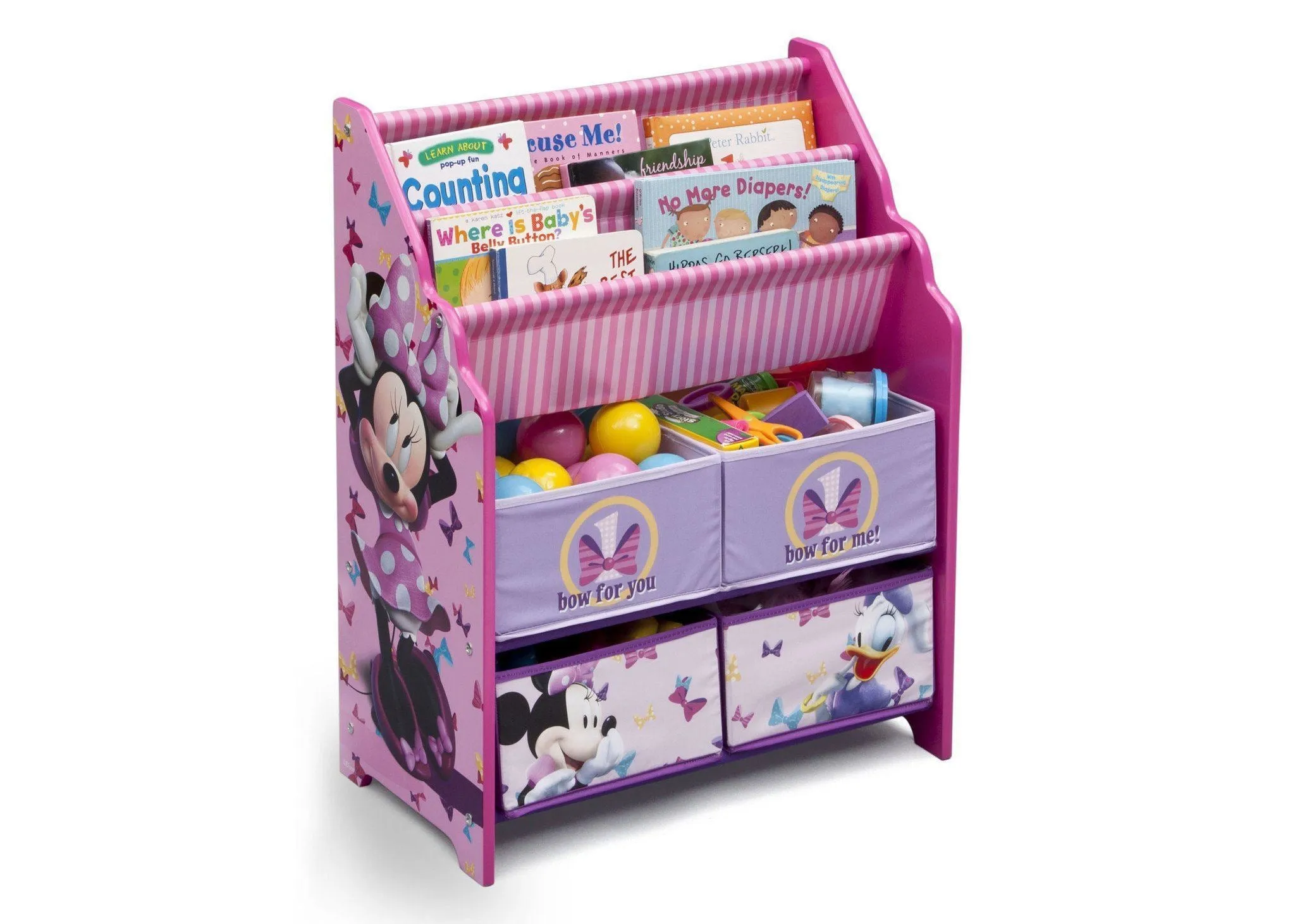 Minnie Mouse Book & Toy Organizer Babykids_Delta Children_Toy Storage & Bookshelves