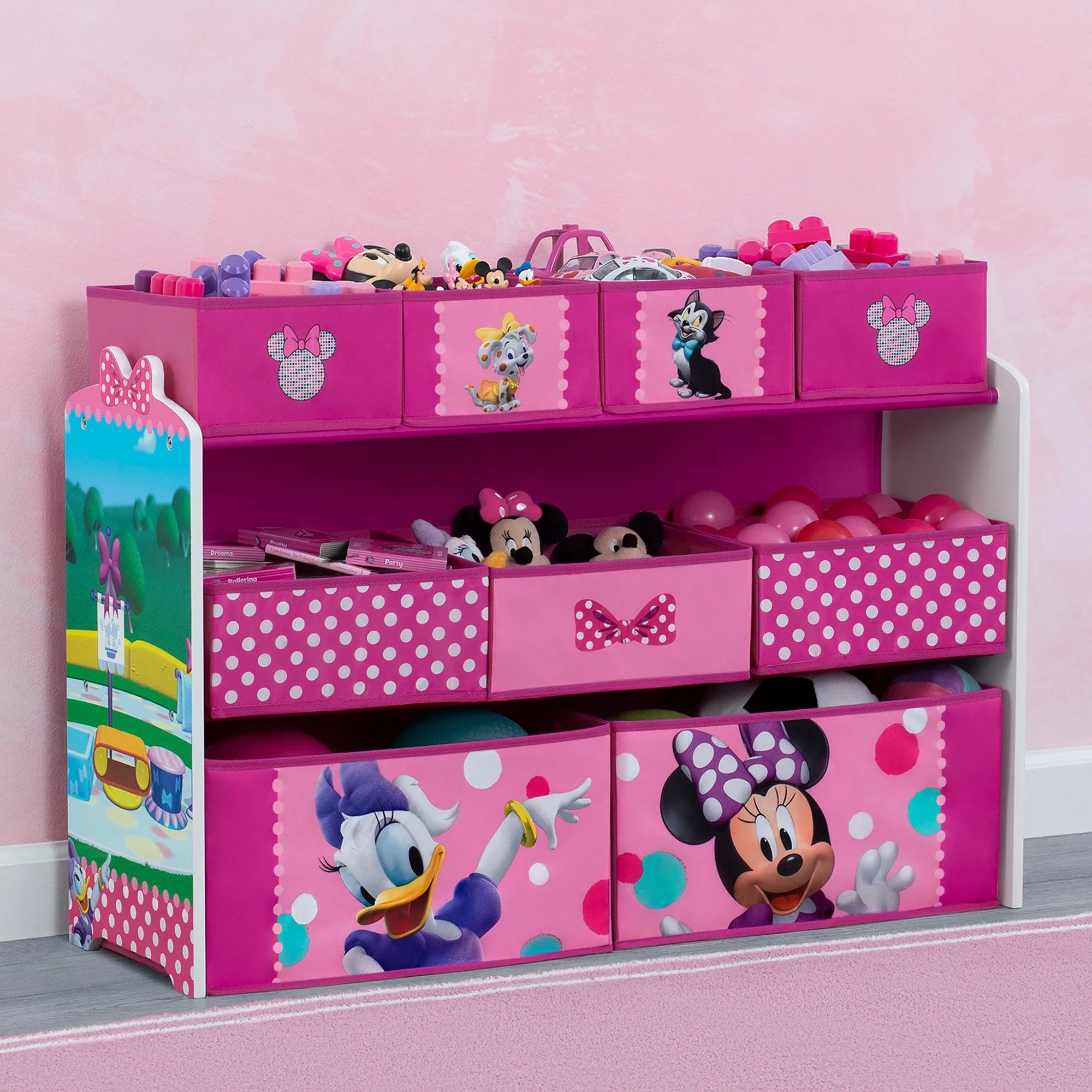 Minnie Mouse Deluxe 9 Bin Design and Store Toy Organizer Babykids_Delta Children_Toy Storage & Bookshelves