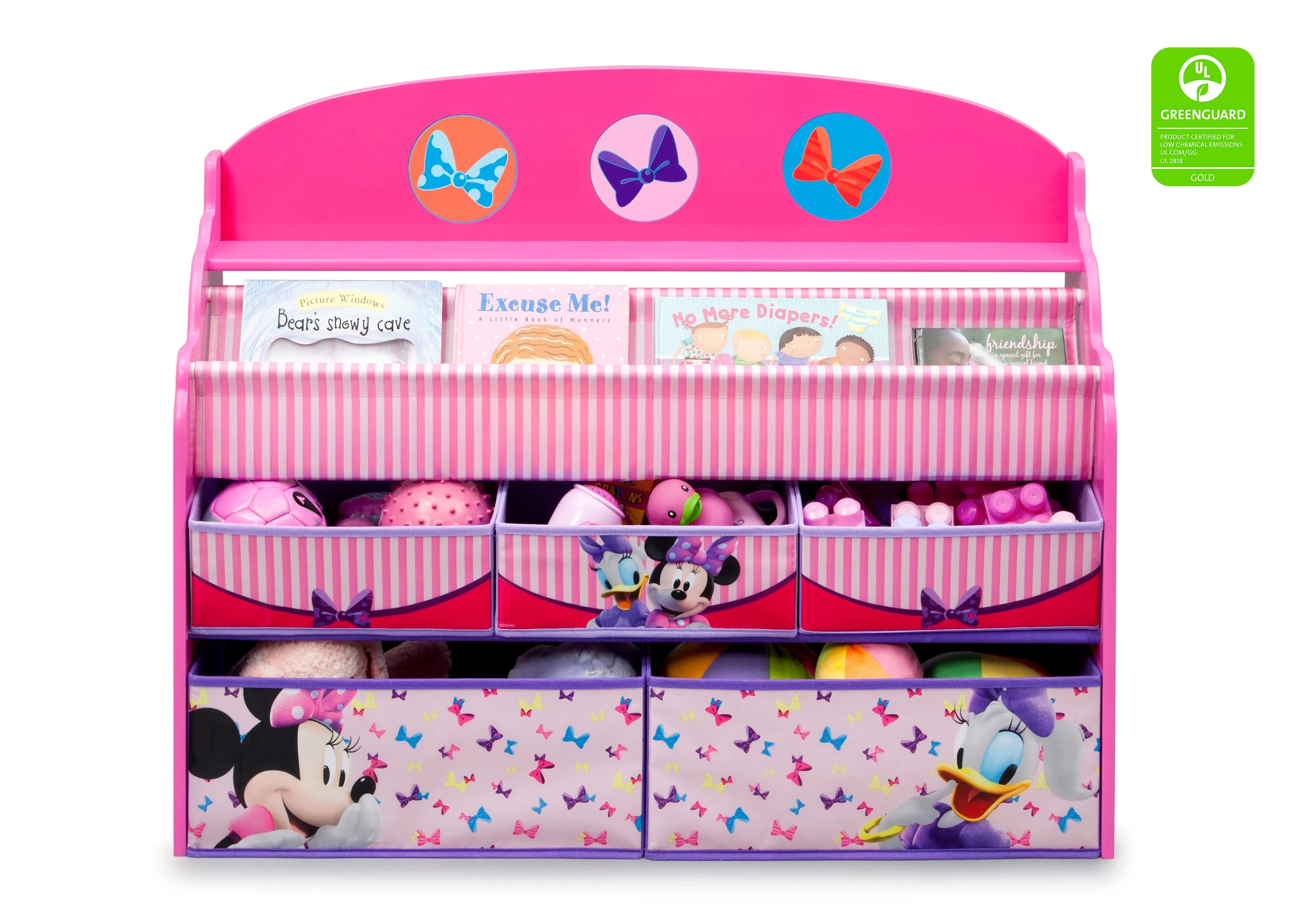 Minnie Mouse Deluxe Book & Toy Organizer Babykids_Delta Children_Toy Storage & Bookshelves