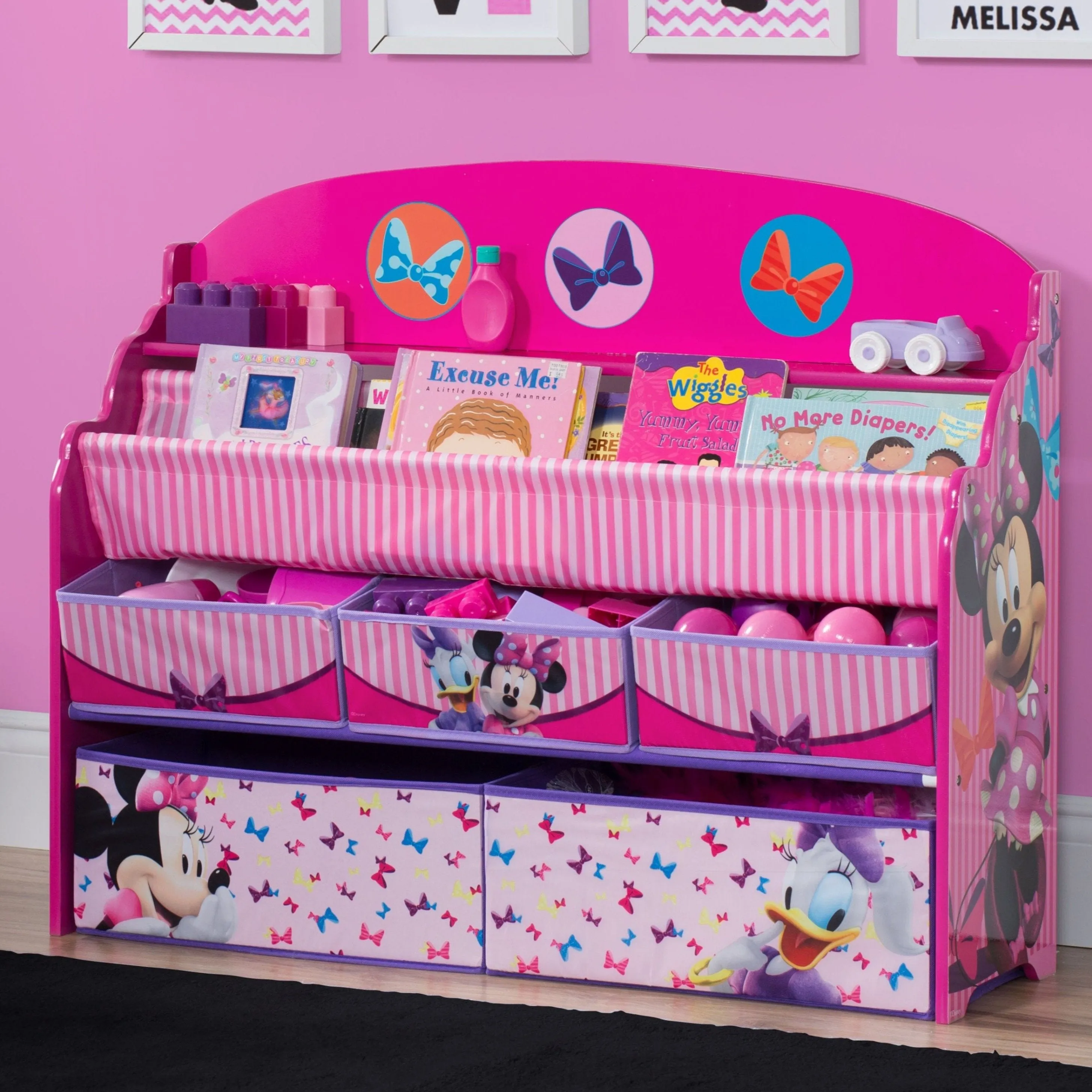 Minnie Mouse Deluxe Book & Toy Organizer Babykids_Delta Children_Toy Storage & Bookshelves