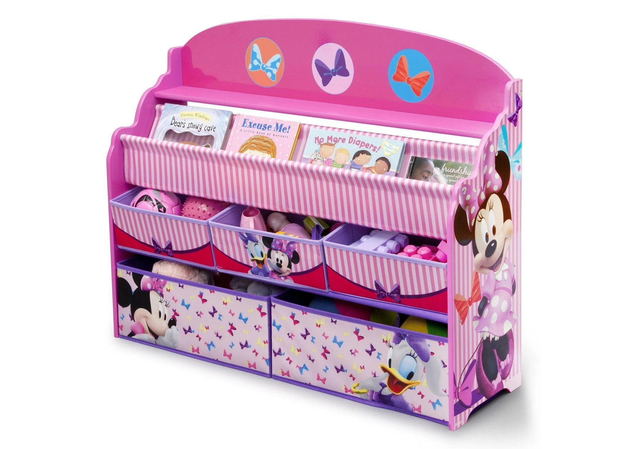 Minnie Mouse Deluxe Book & Toy Organizer Babykids_Delta Children_Toy Storage & Bookshelves
