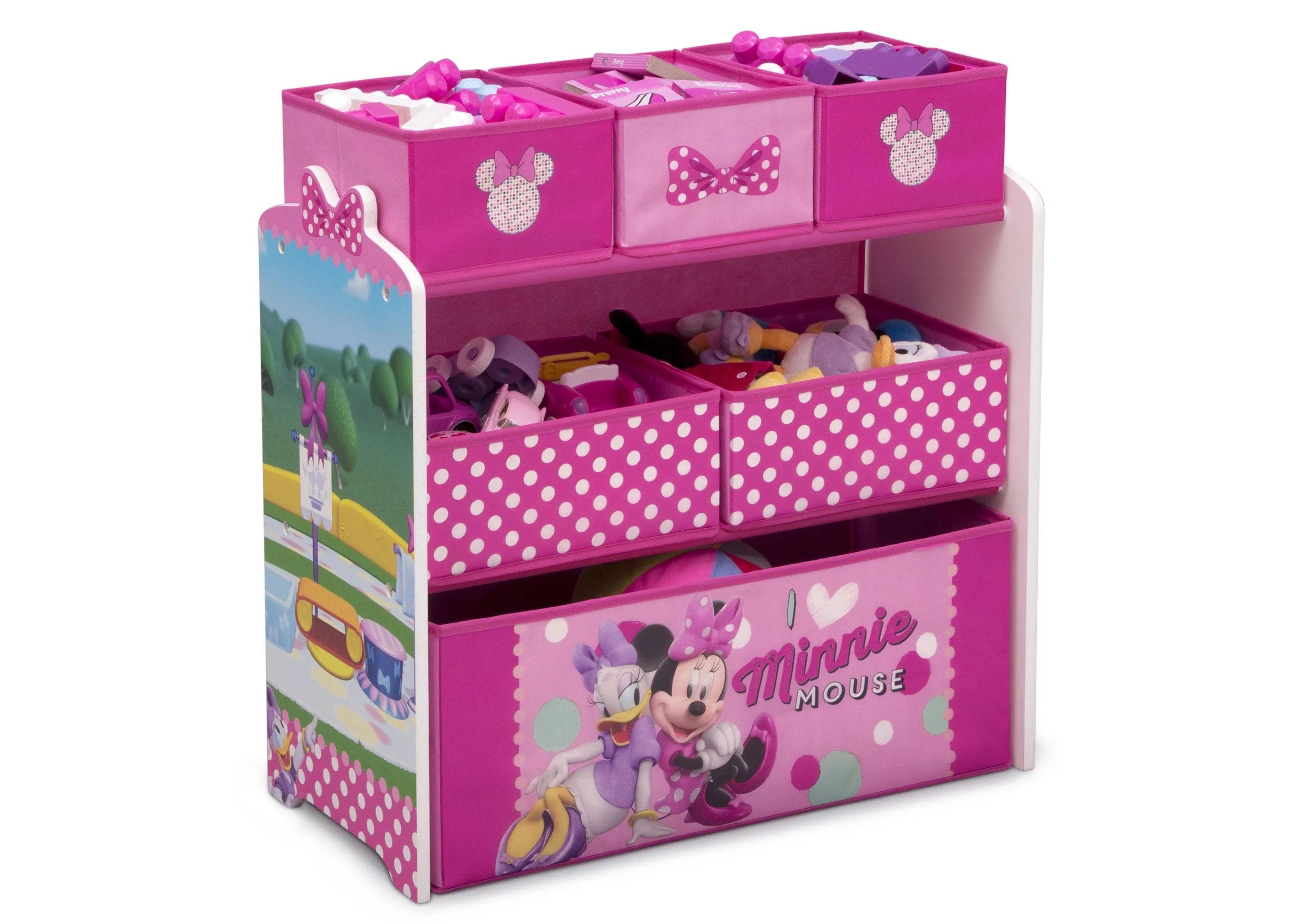 Minnie Mouse Design and Store 6 Bin Toy Organizer Babykids_Delta Children_Toy Storage & Bookshelves