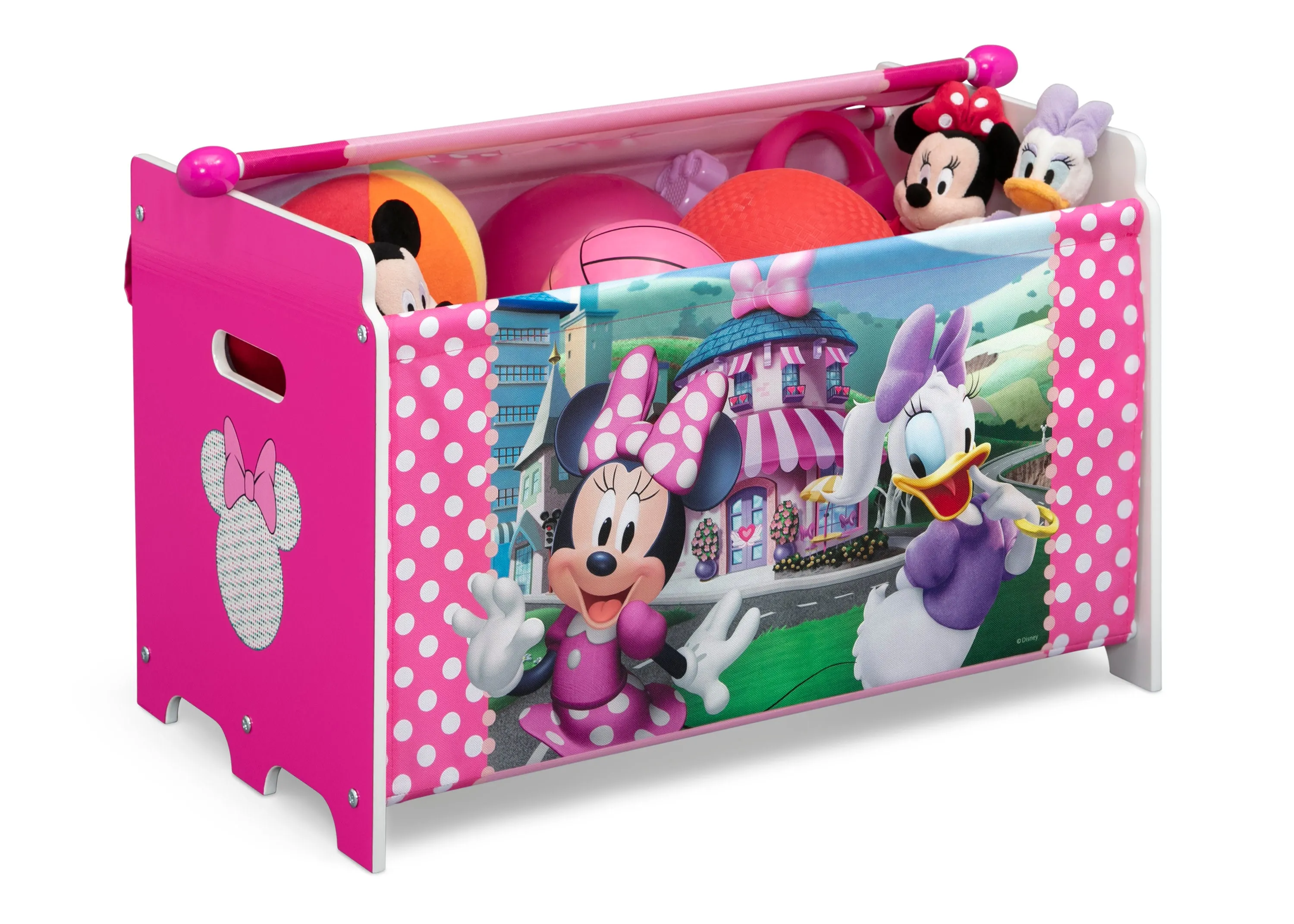 Minnie Mouse Toy Box with Retractable Fabric Top Babykids_Delta Children_Toy Storage & Bookshelves