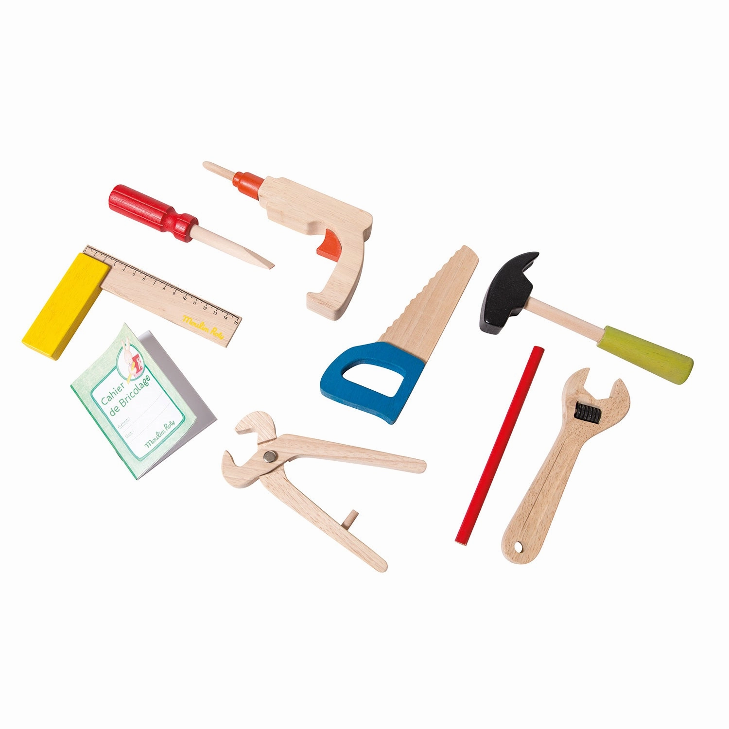 Moulin Roty La Grande Famille "Je Bricole" Wooden Tools Suitcase