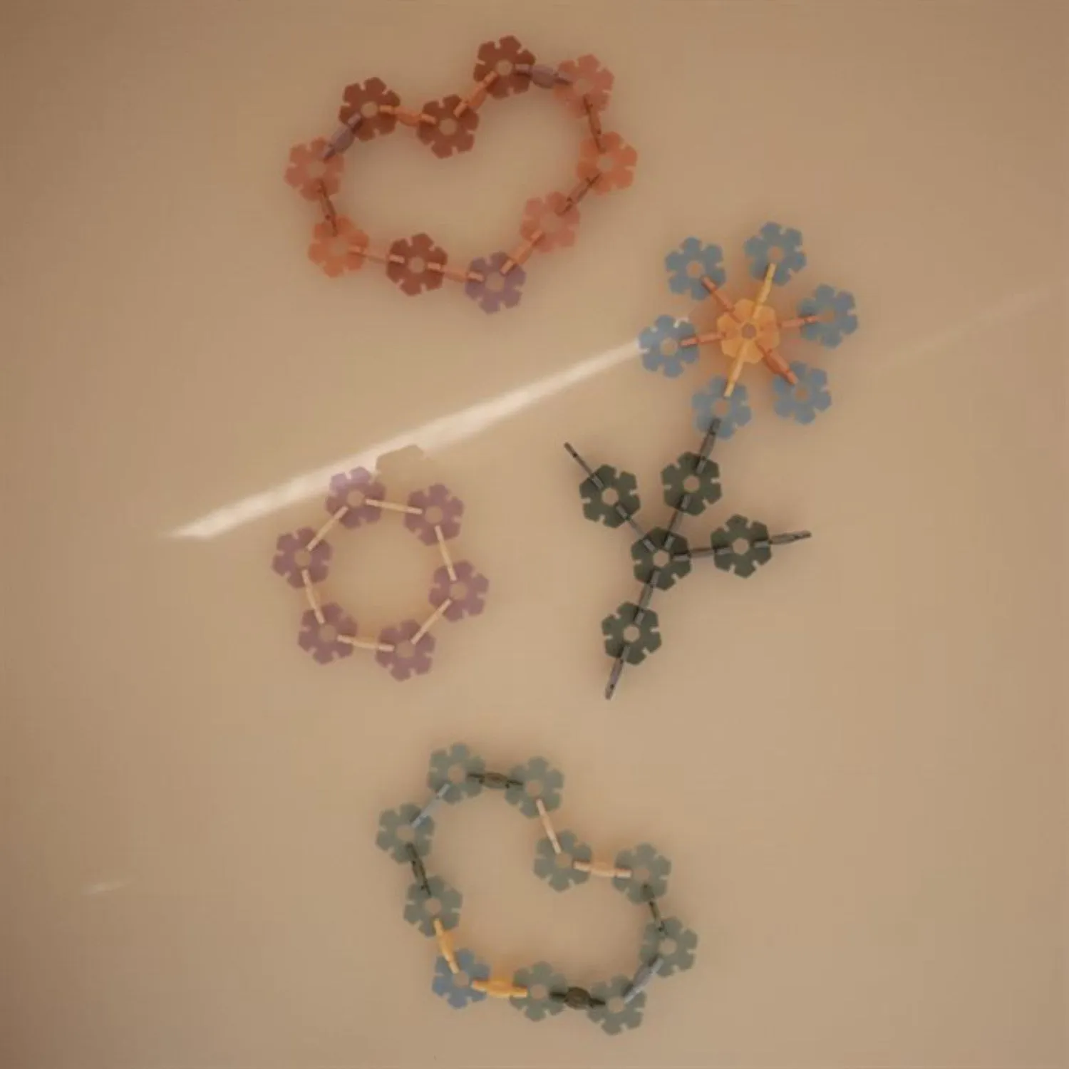 Mushie Multi HEX Connect Building Toy Set