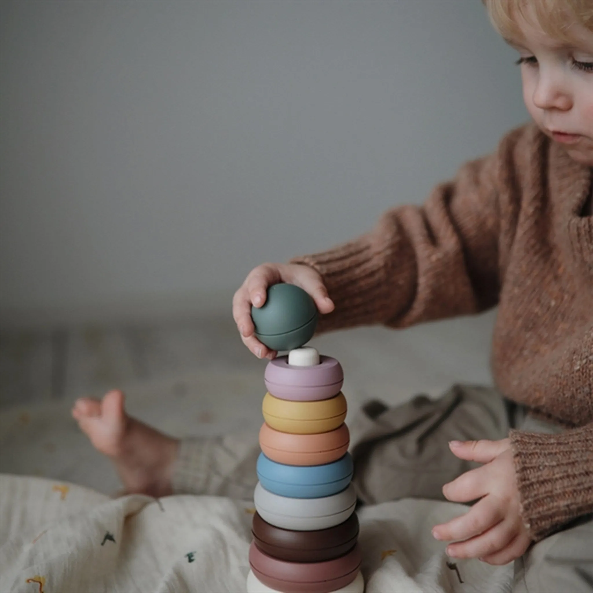 Mushie Stacker Toy Rustic