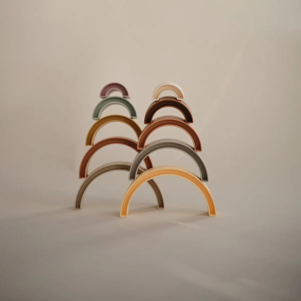 Mushie Rainbow Stacker Toy Tropical