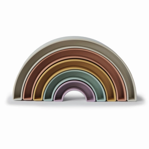 Mushie Rainbow Stacker Toy Tropical
