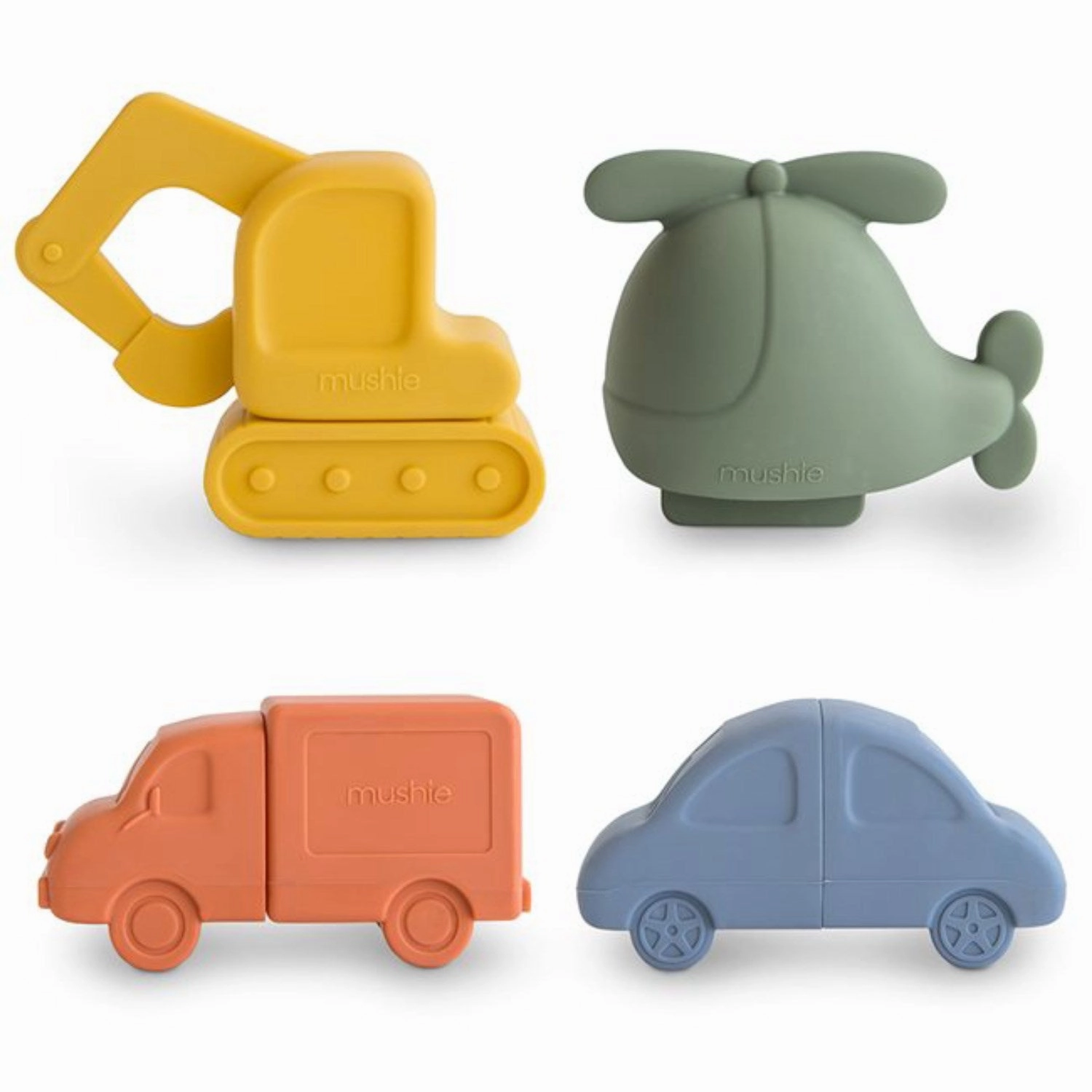 Mushie Vehicles Bath Play Set - 4 Pack