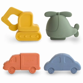 Mushie Vehicles Bath Play Set - 4 Pack