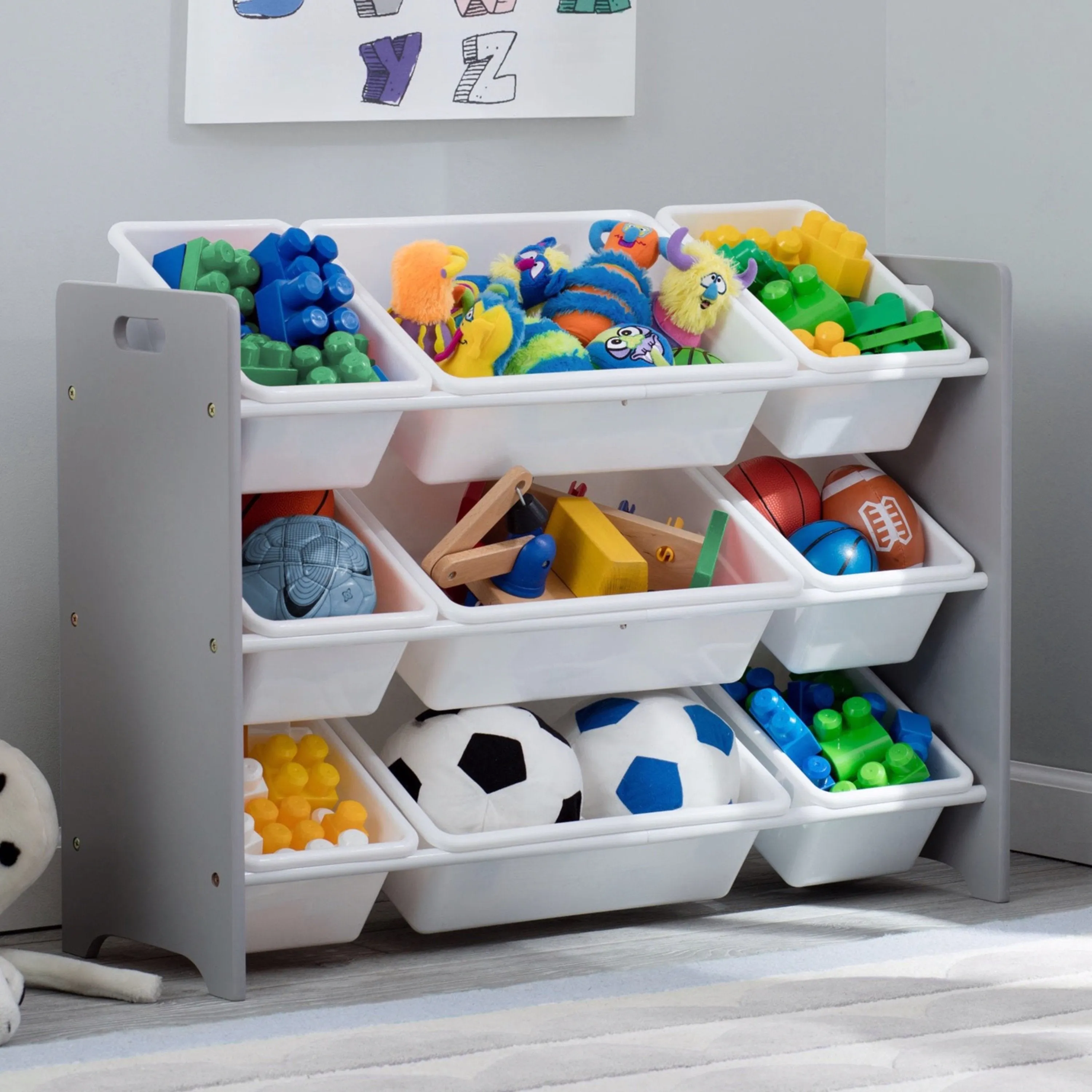 MySize 9 Bin Plastic Toy Organizer Babykids_Delta Children_Toy Storage & Bookshelves