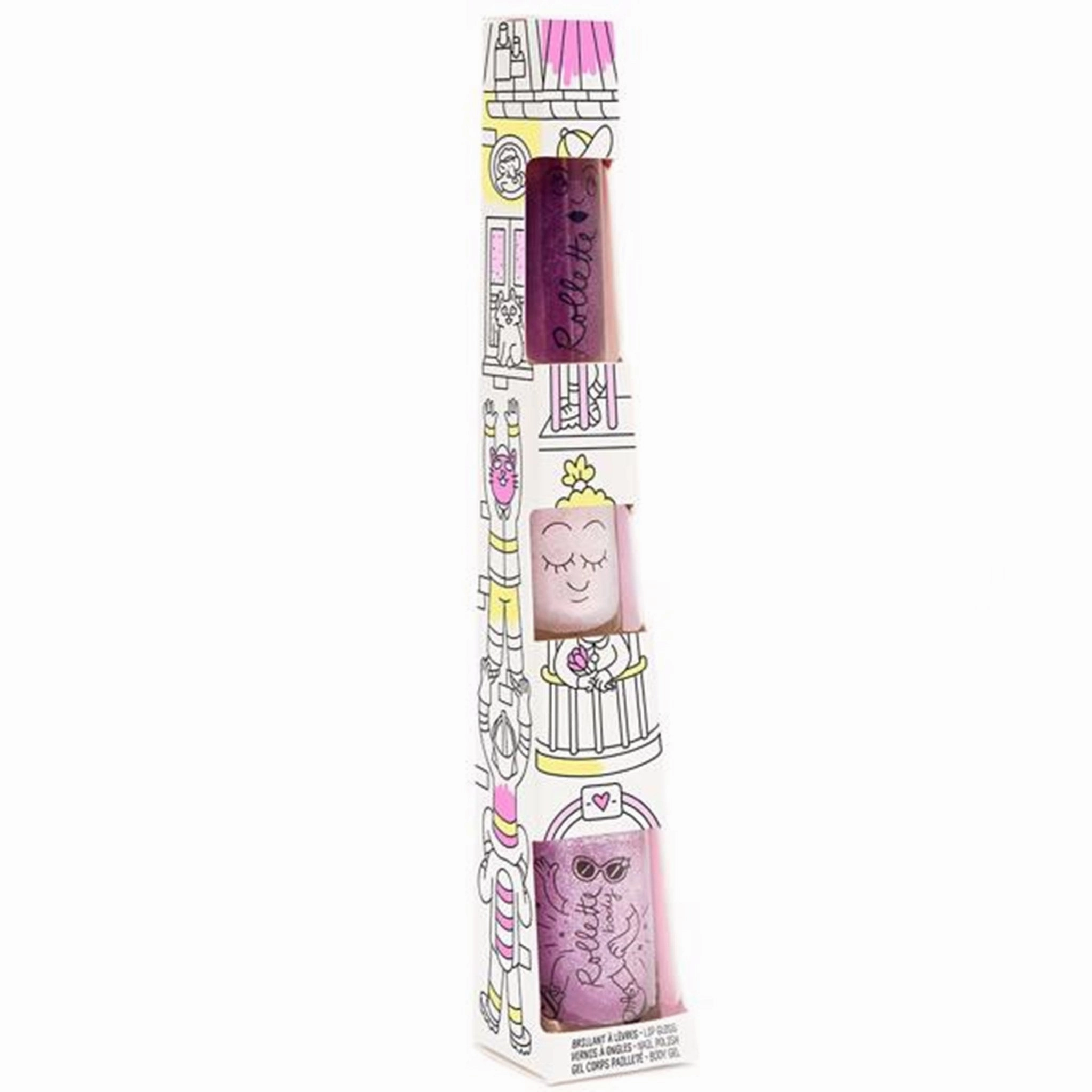Nailmatic Nailpolish Vandbaseret   Lipgloss   Body Rollette Totem Sissi/Strawberry Body Rollette
