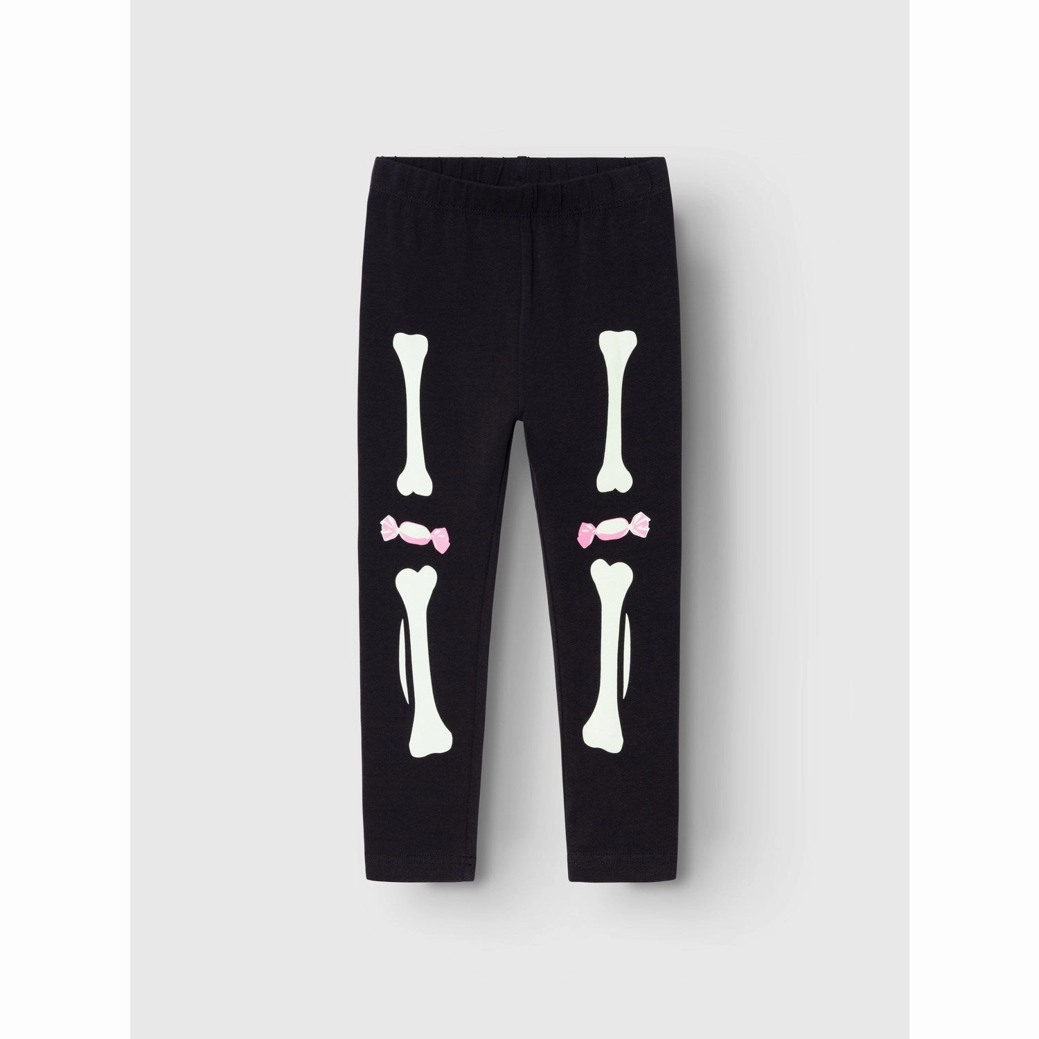 Name It Black Pink Oween Top Set Skeleton