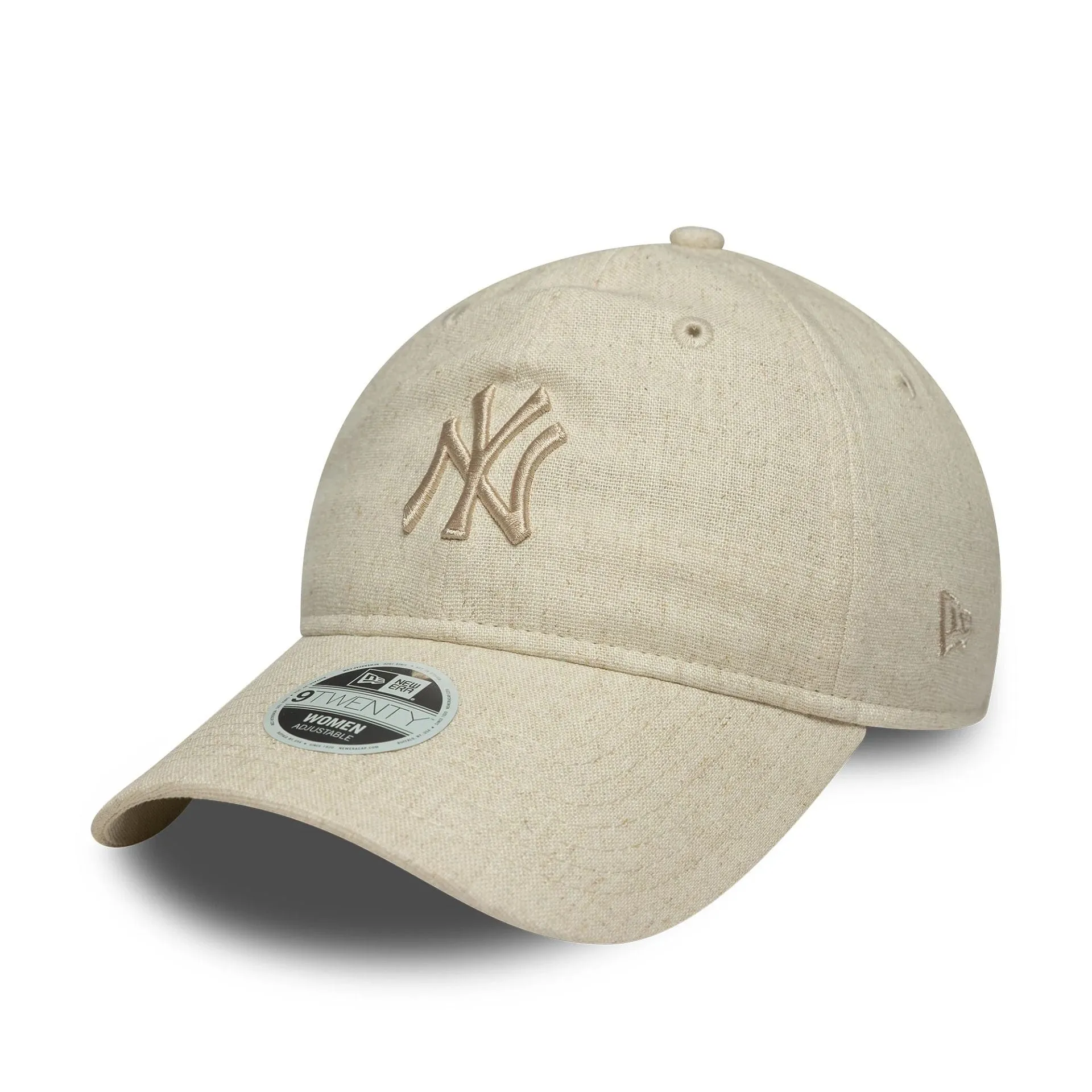 New Era 9twenty Caps New York Yankees Womens MLB Linen Cream 9TWENTY Adjustable Cap
