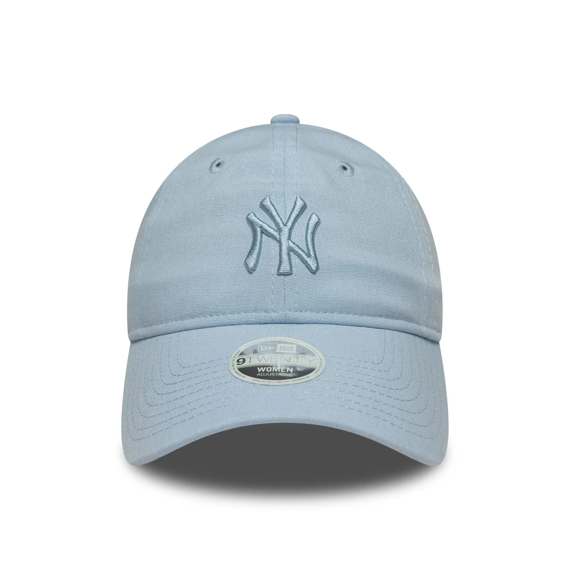 New Era 9twenty Caps New York Yankees Womens MLB Linen Pastel Blue 9TWENTY Adjustable Cap