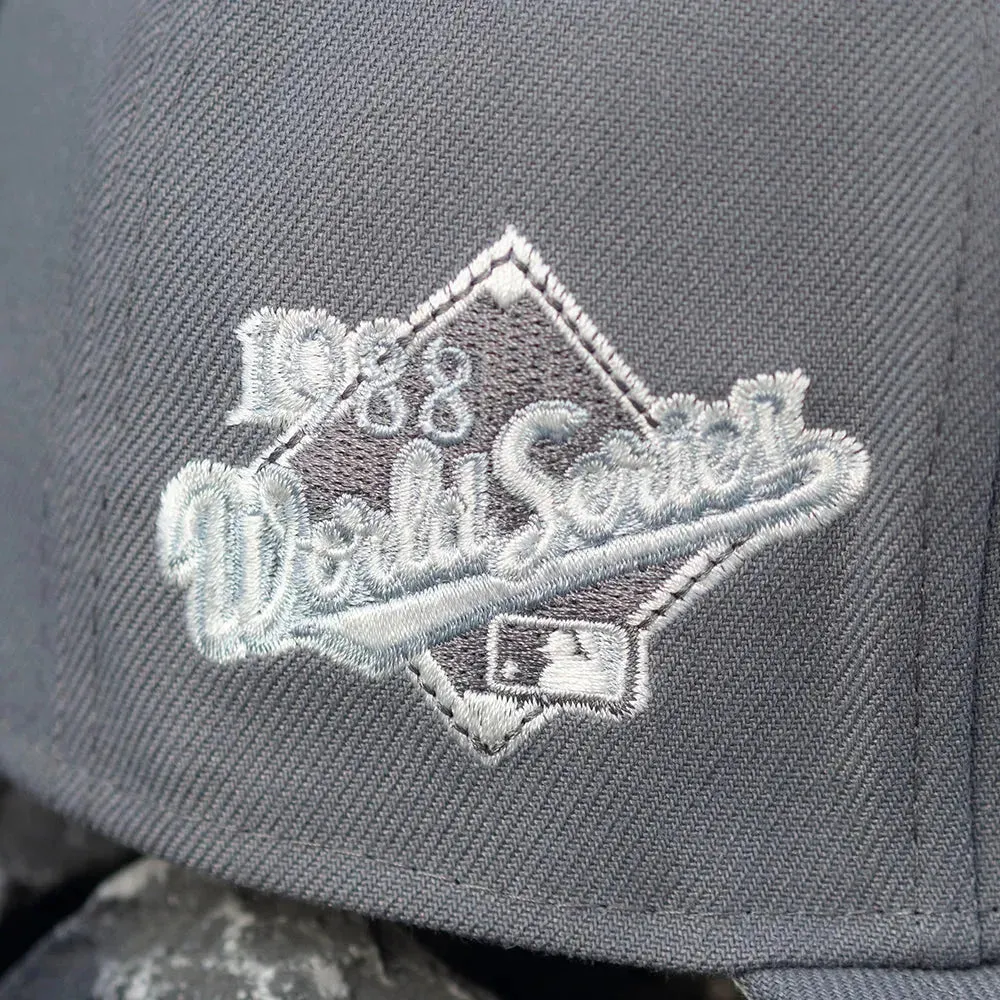 New Era Caps NEW ERA 59FIFTY MLB LOS ANGELES DODGERS WORLD SERIES 1988 GREY / CHROME WHITE UV FITTED CAP