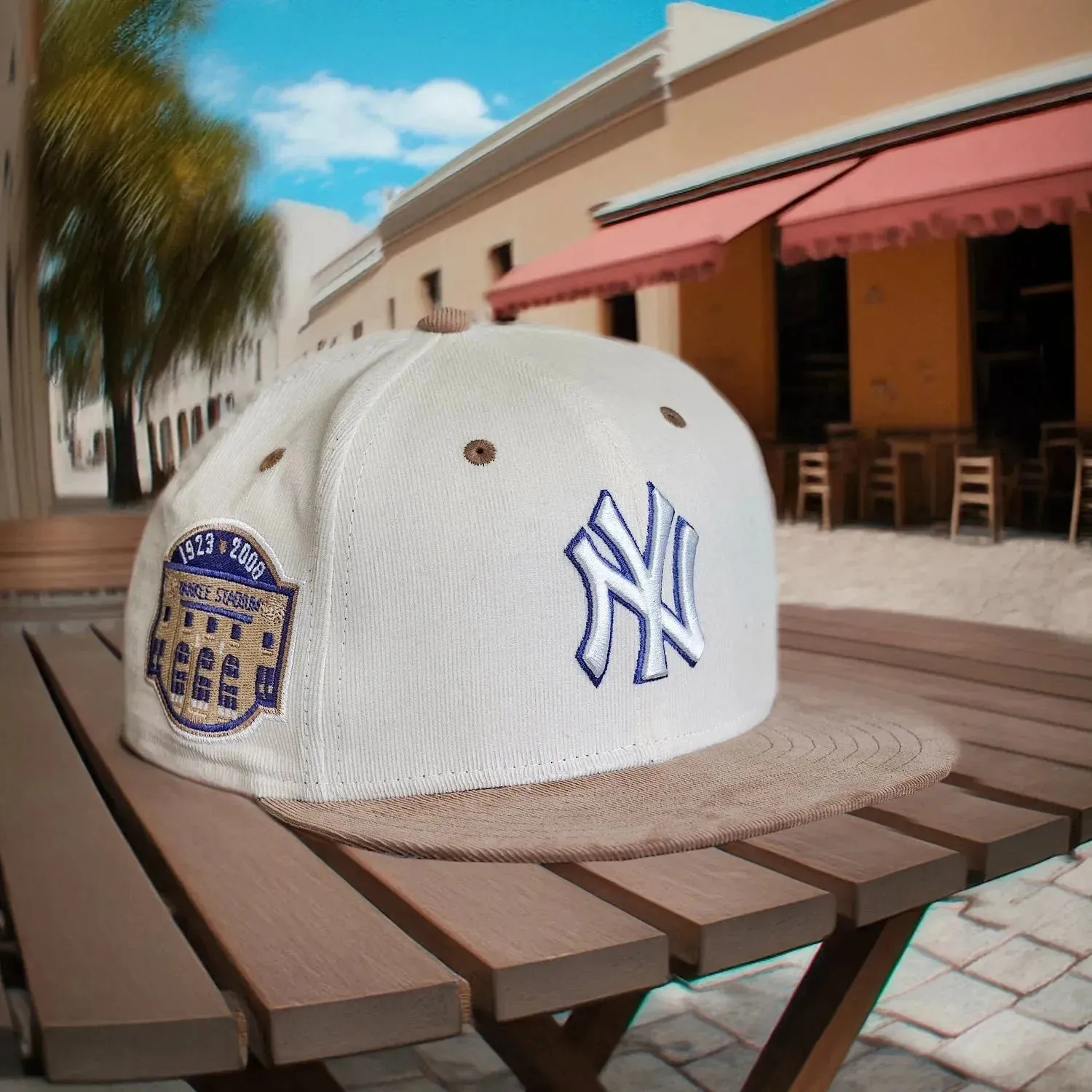 New Era Caps NEW ERA 59FIFTY MLB NEW YORK YANKEES YANKEE STADIUM TWO TONE MICRO CORD / GREY UV FITTED CAP