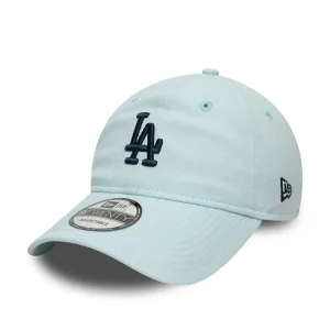 New Era Curved Caps LA Dodgers MLB Linen Pastel Blue 9TWENTY Adjustable Cap