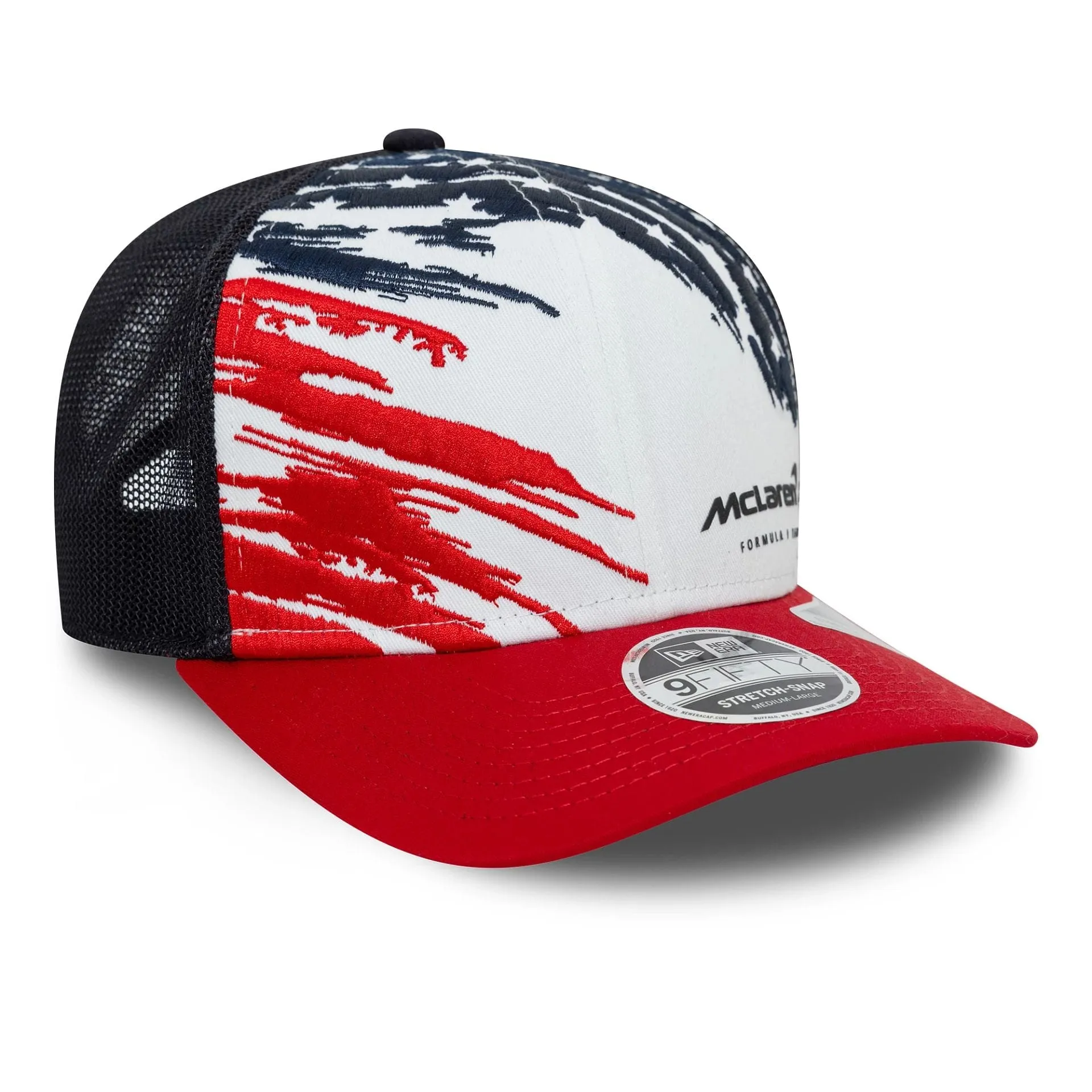 New Era Curved Caps McLaren Racing Austin Race Special Team White 9FIFTY Stretch Snap Cap