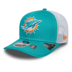 New Era Curved Caps Miami Dolphins NFL Turquoise 9SEVENTY Stretch Snap Adjustable Cap