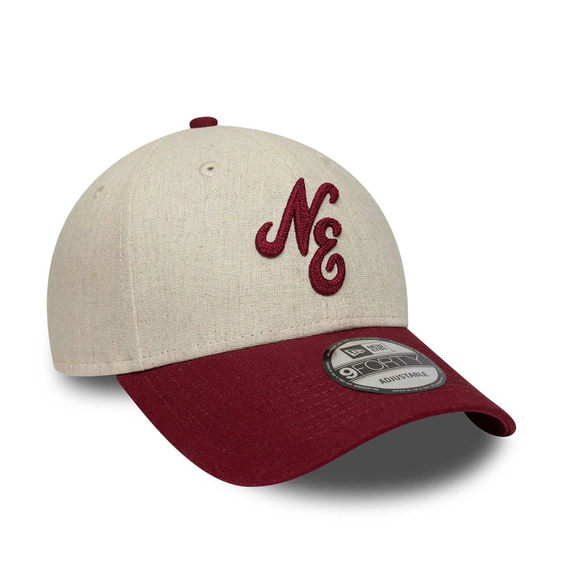 New Era Curved Caps New Era Linen Cream 9FORTY Adjustable Cap