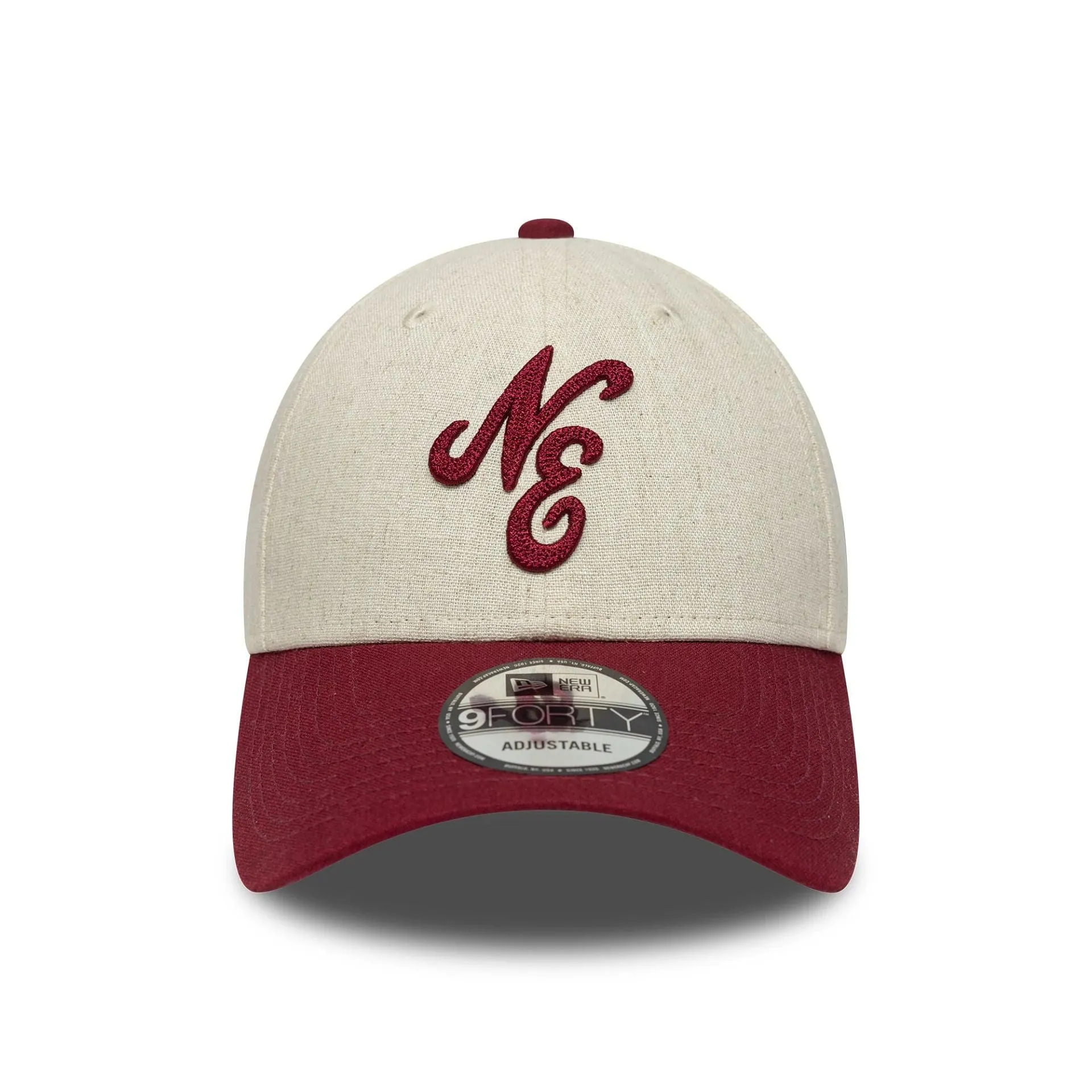 New Era Curved Caps New Era Linen Cream 9FORTY Adjustable Cap